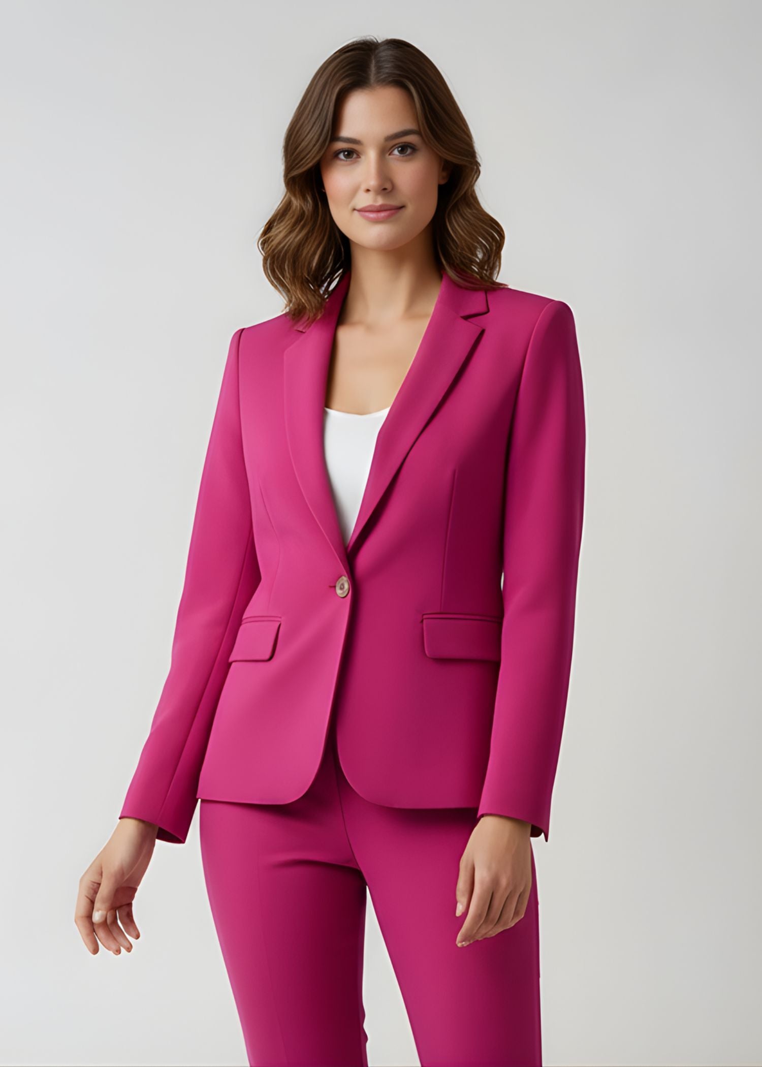 Kyoto Single Breasted Suit in Hot Pink 