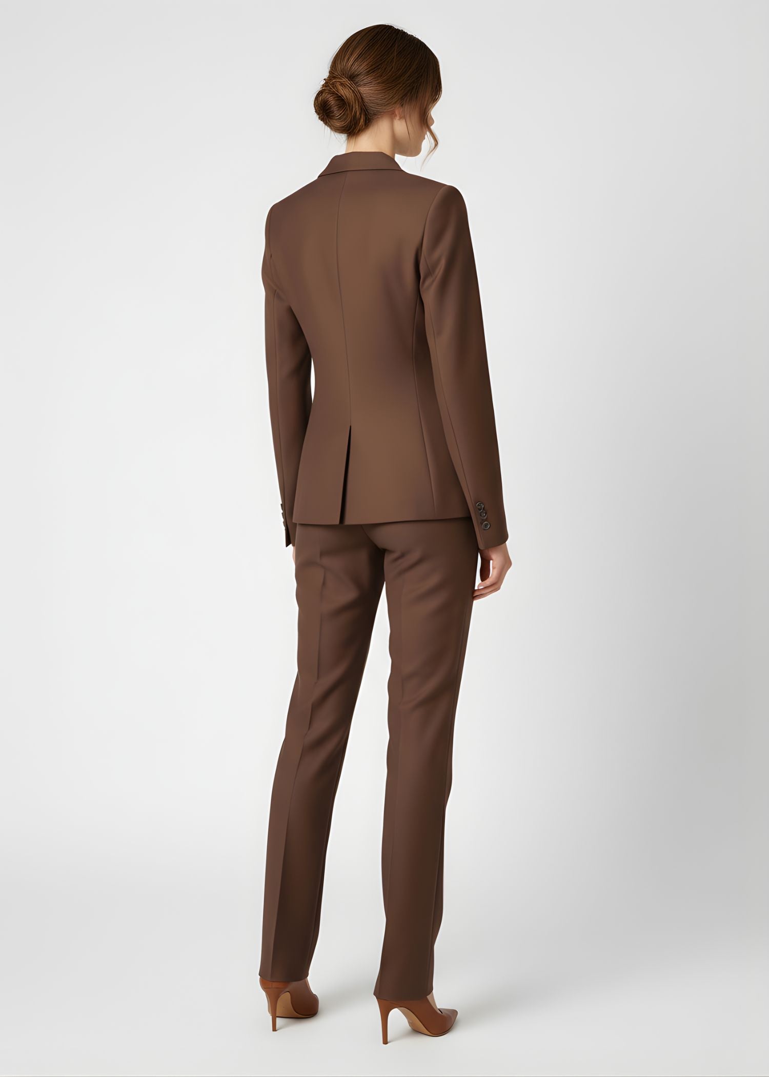 Balkans Notch Lapel Suit in Deep Brown