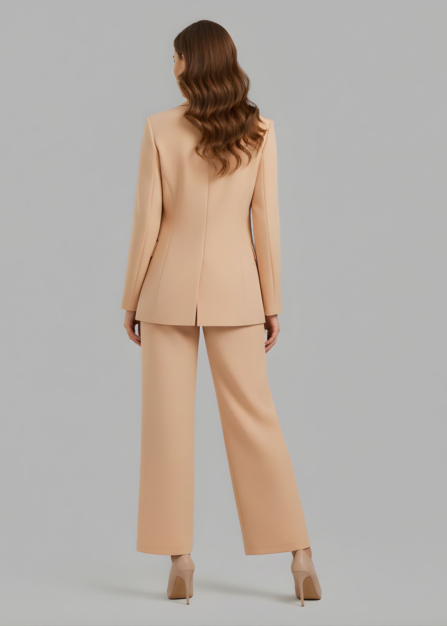  Orkney Notch Lapel Suit in Beige Skin