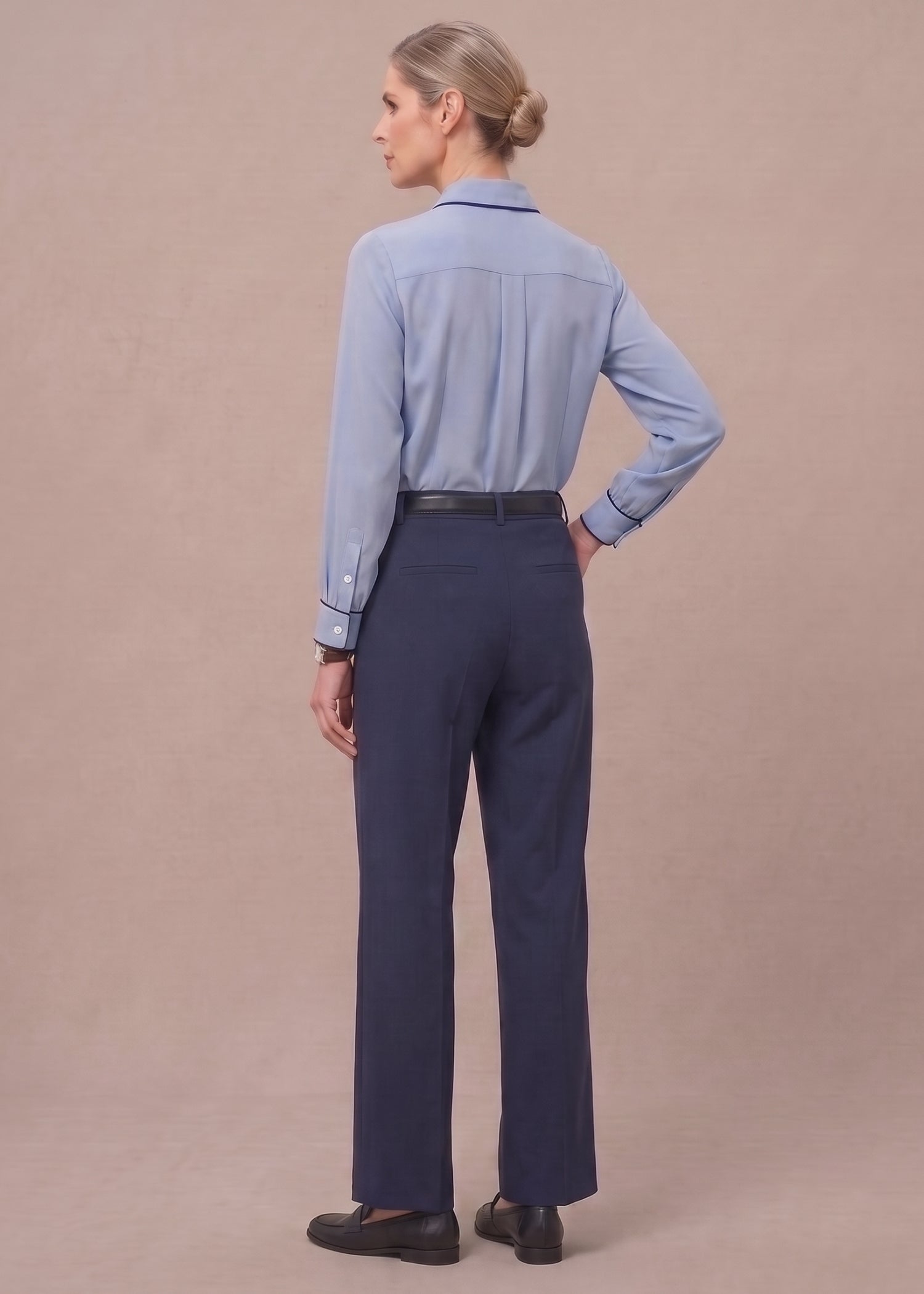 Light Blue Peter Pan Collar Shirt