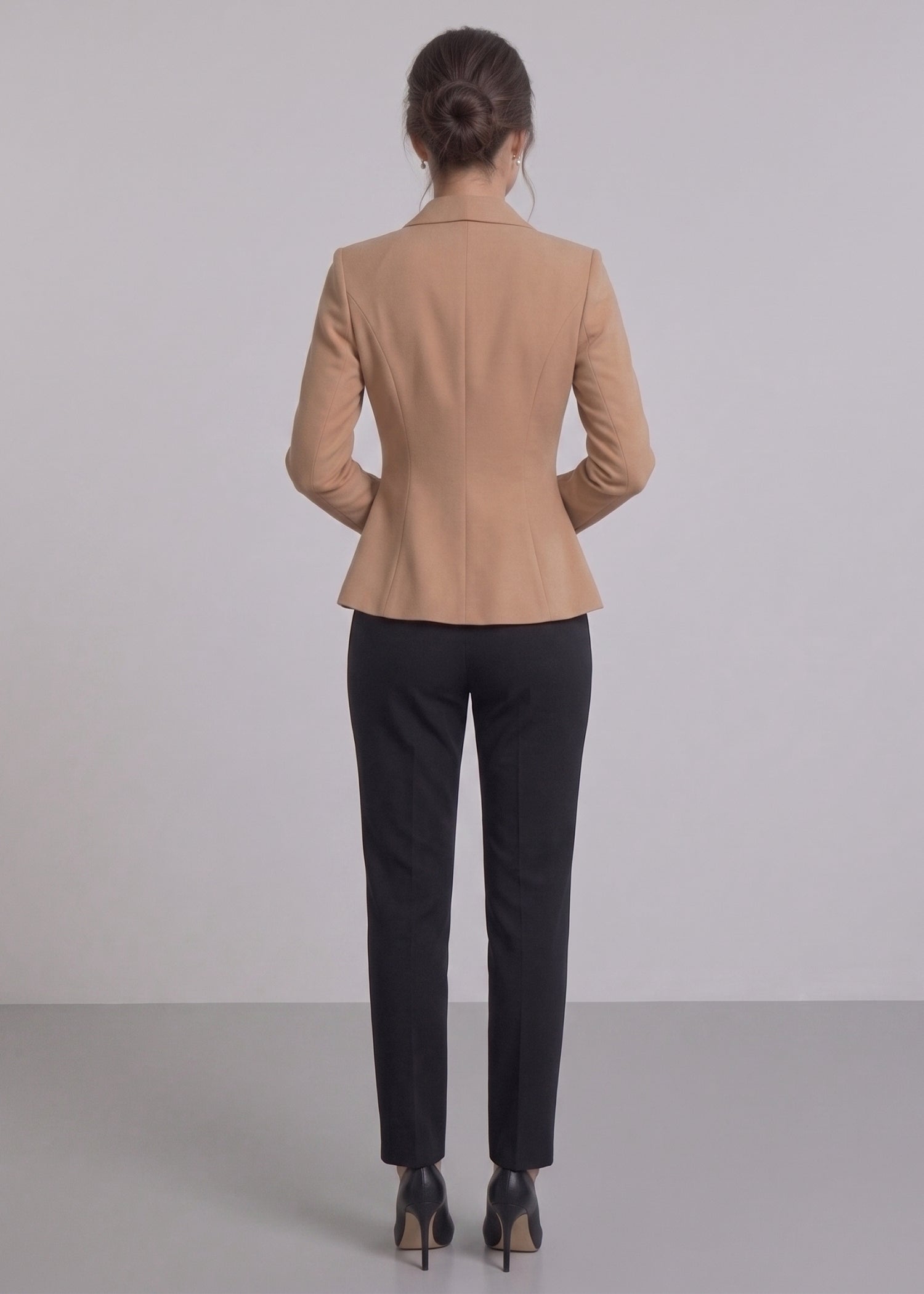 Lima Double Breasted Camel Blazer for Women
