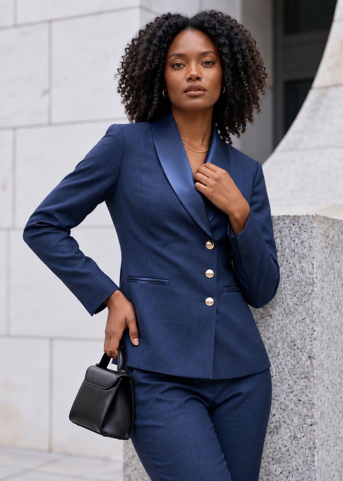 Luxury Asymmetric Button Tuxedo