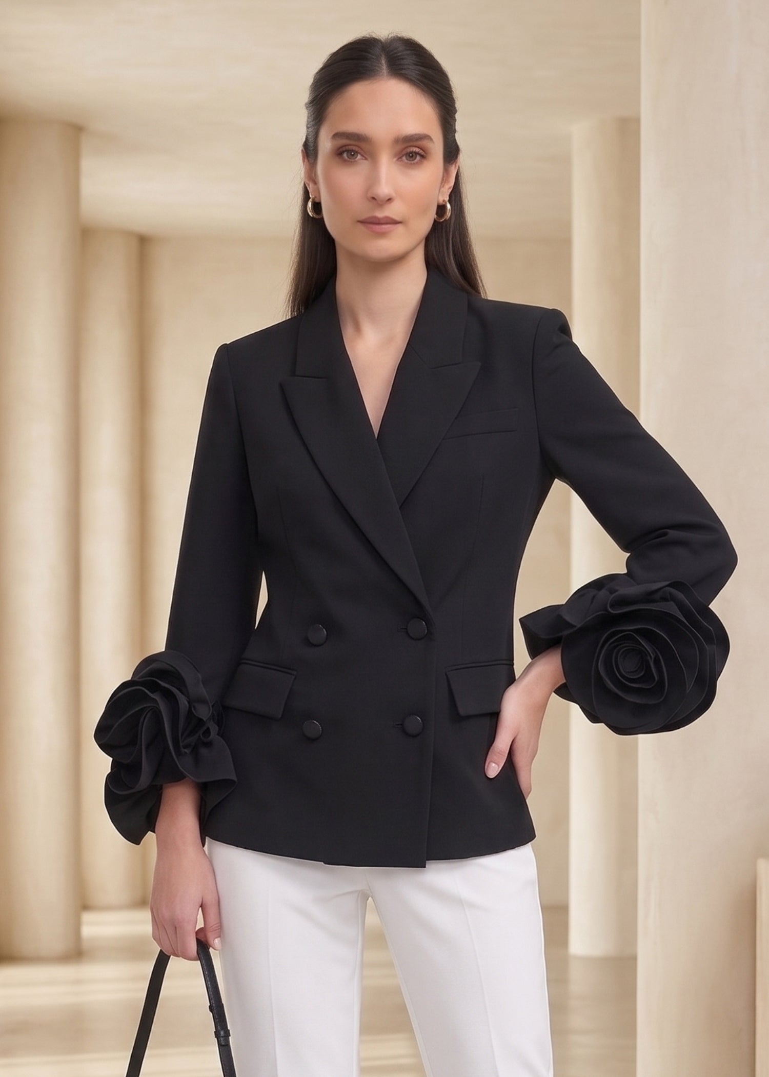 Miami Double-Breasted Black Blazer