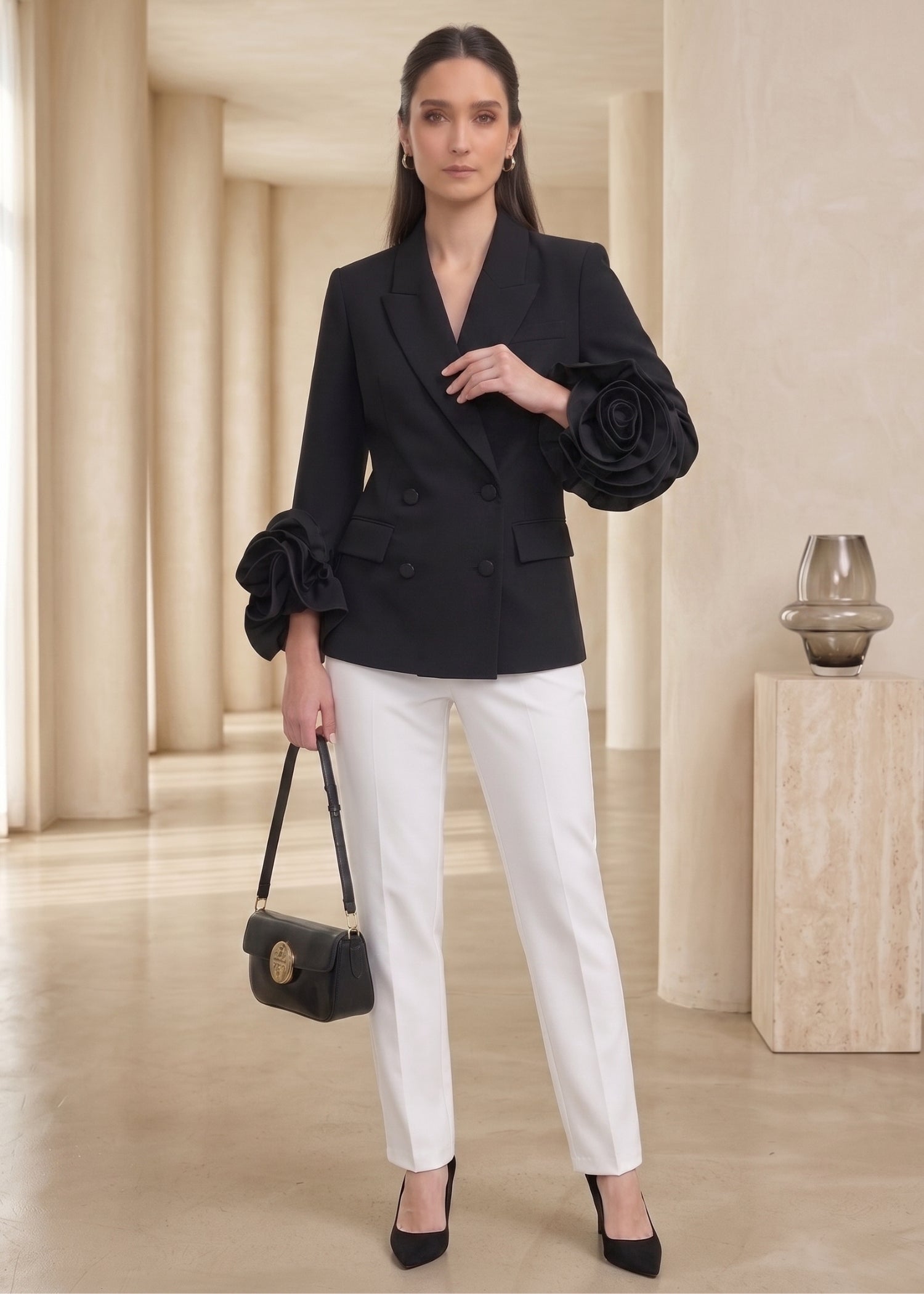 Miami Double-Breasted Black Blazer