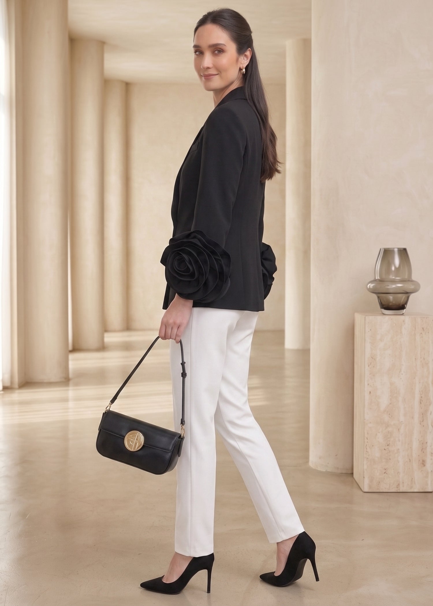 Miami Double-Breasted Black Blazer