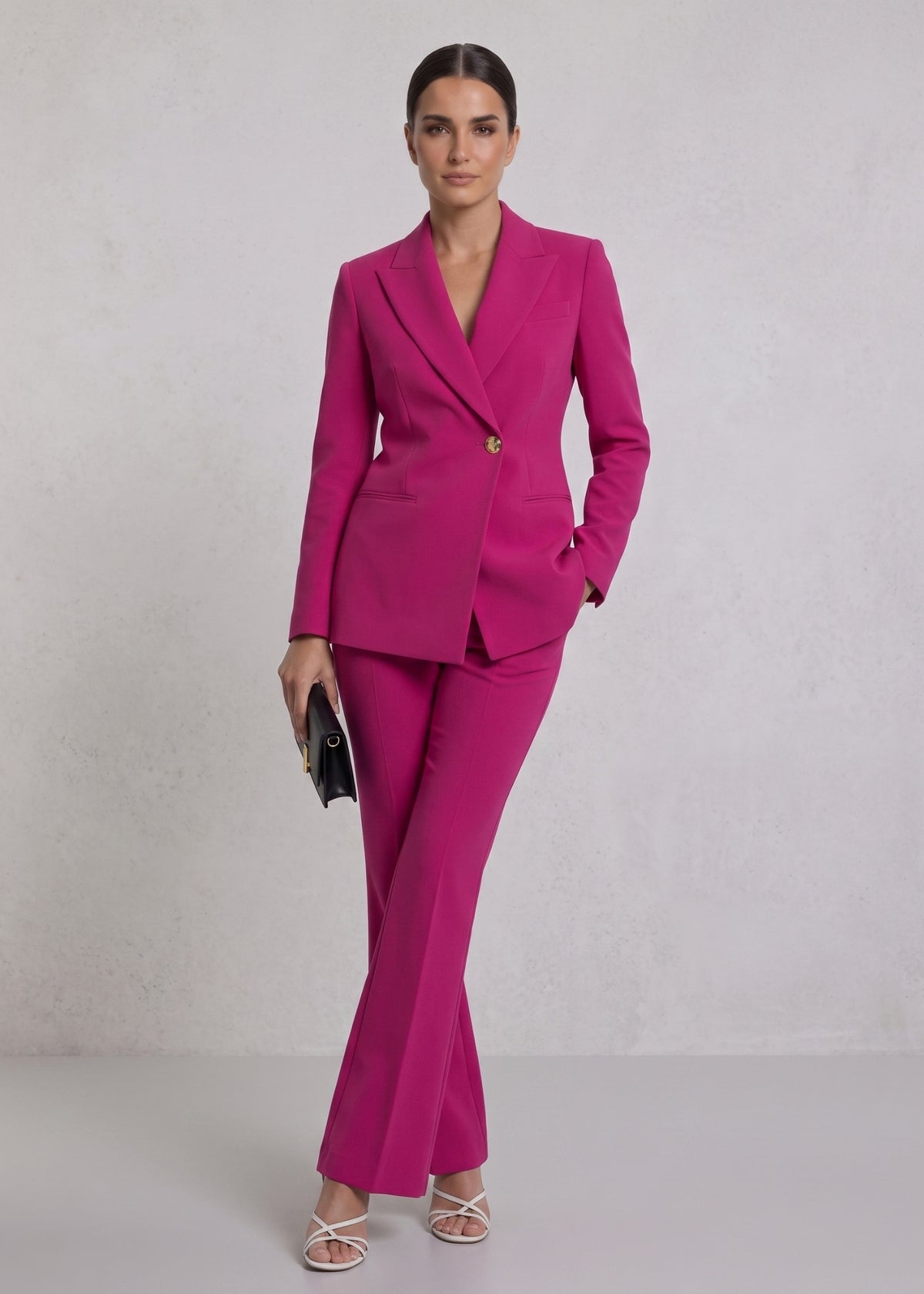 Mirelle Peak Lapel Two Piece Executive Work Suit for Women
