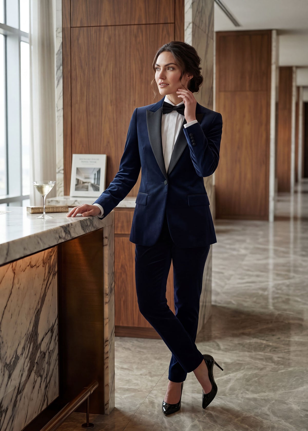 Navy Blue Velvet tuxedo