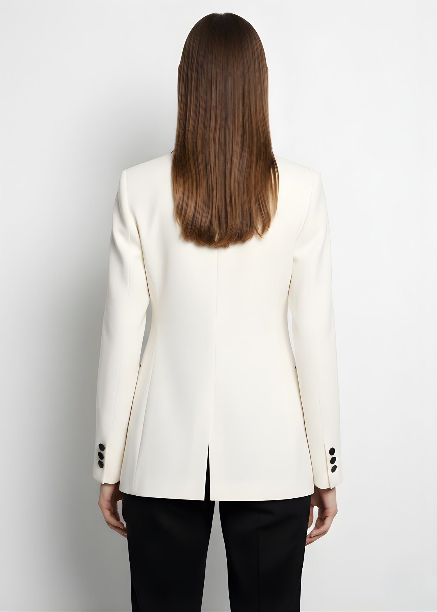 Noira Contrast Wide Lapel Tuxedo Jacket