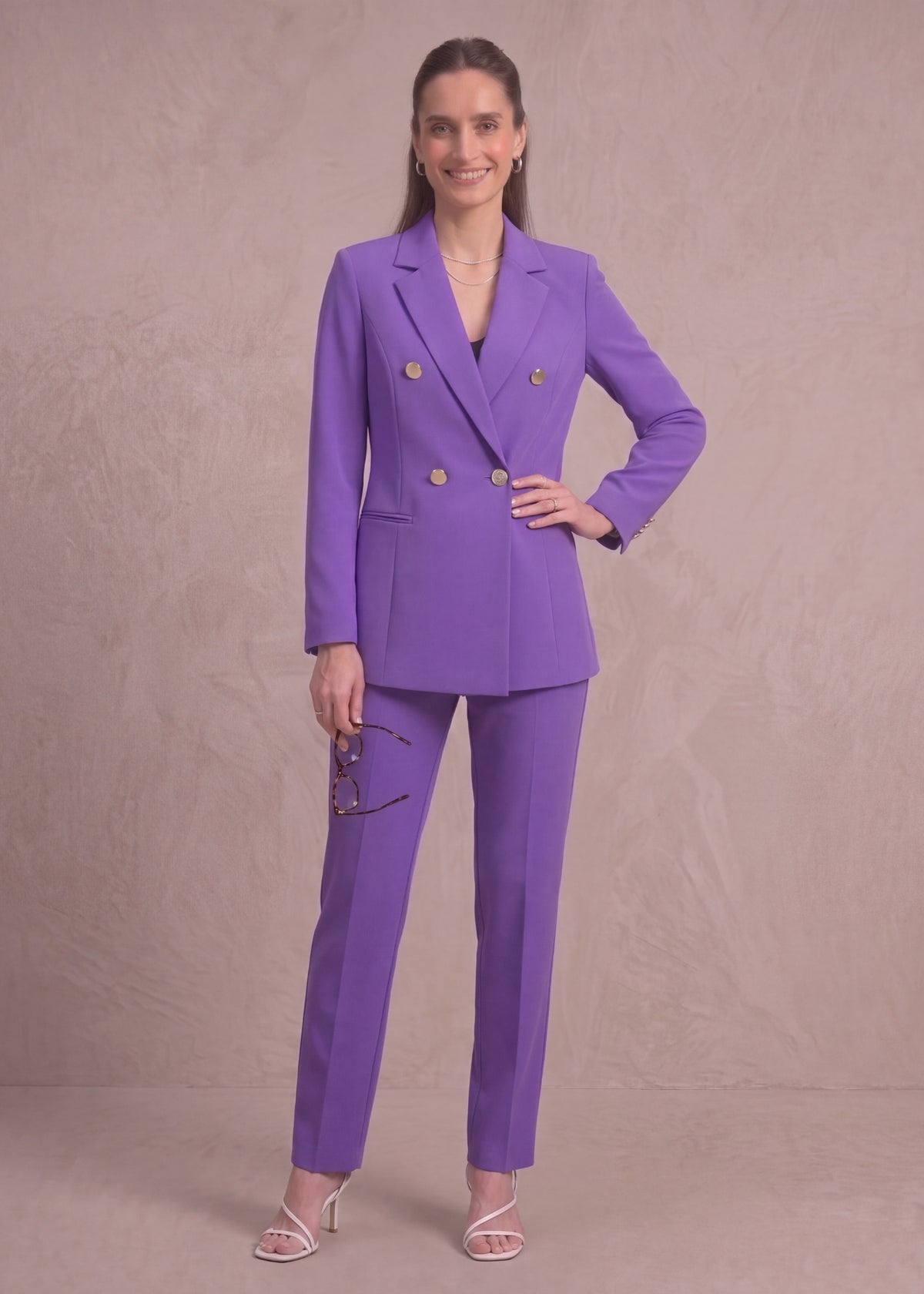 Notch Lapel Double Breasted Business Office Wear Suit