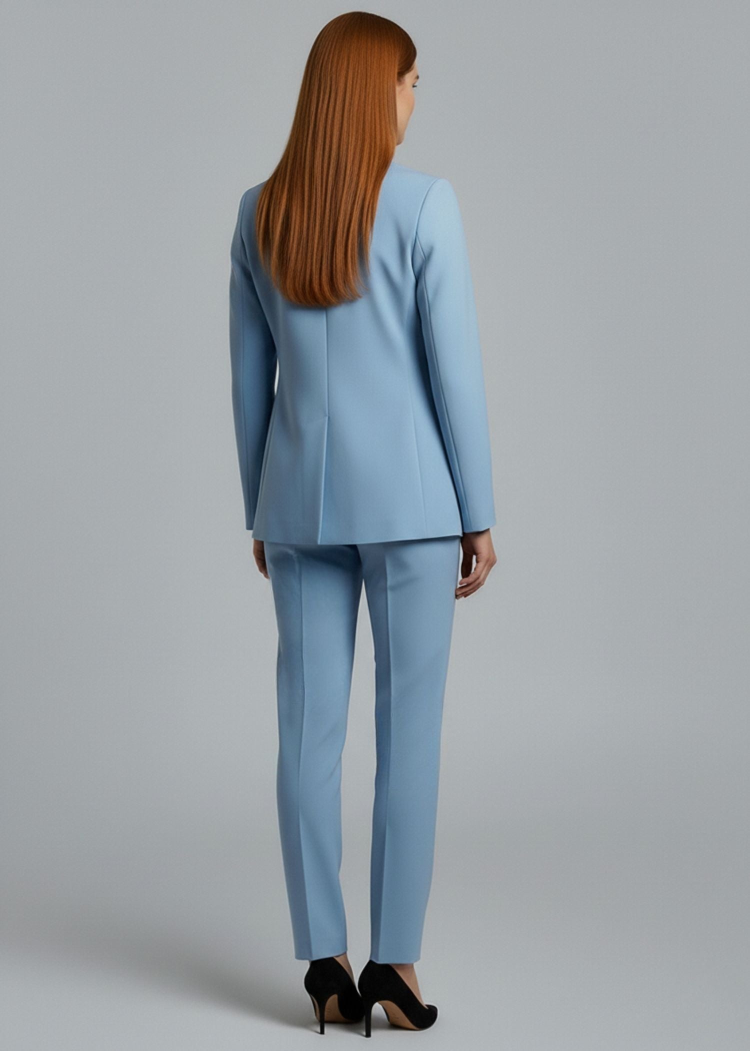 Borneo Notch Lapel Suit in Sky Blue 