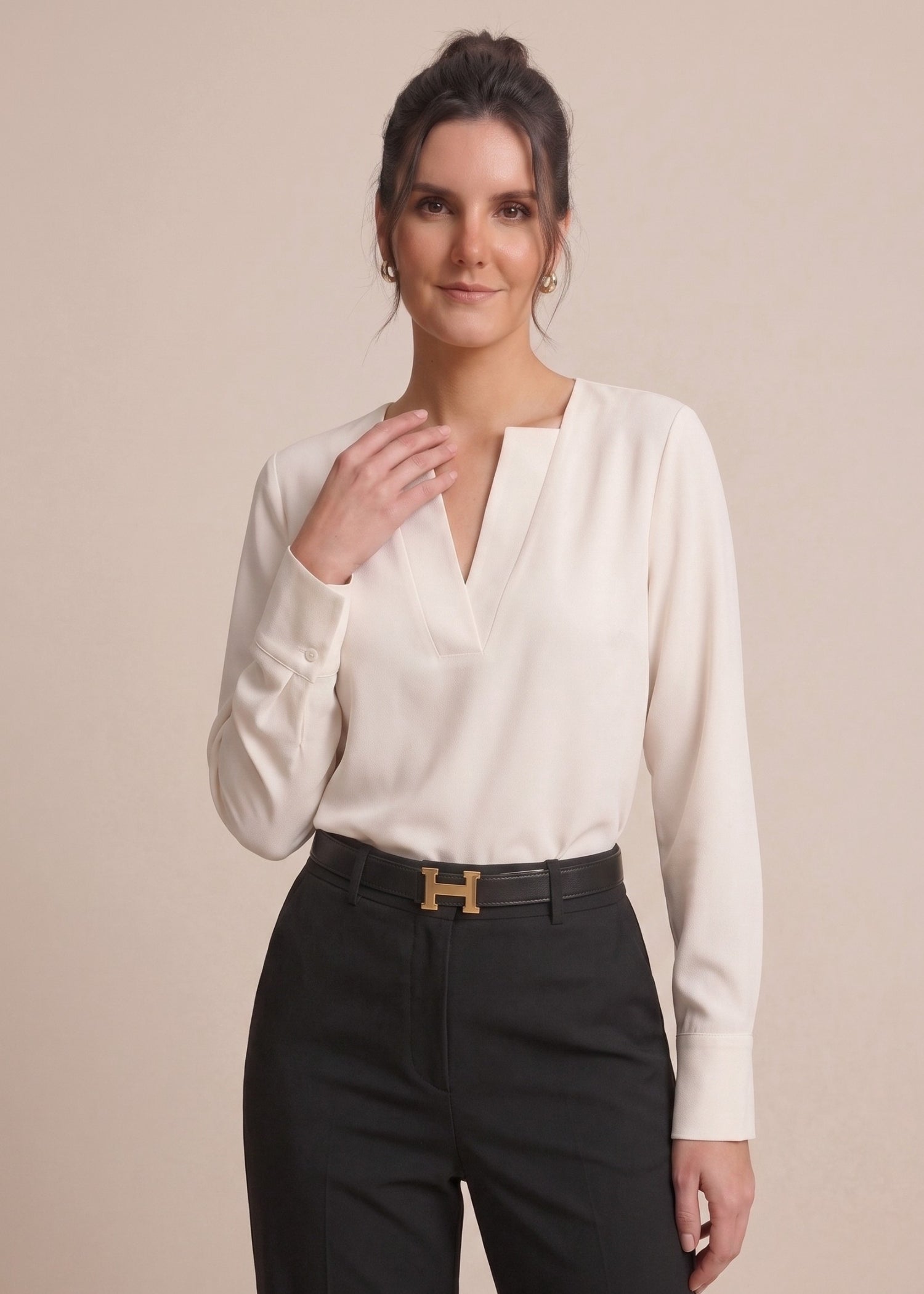 Notch Neck Shirt for Women