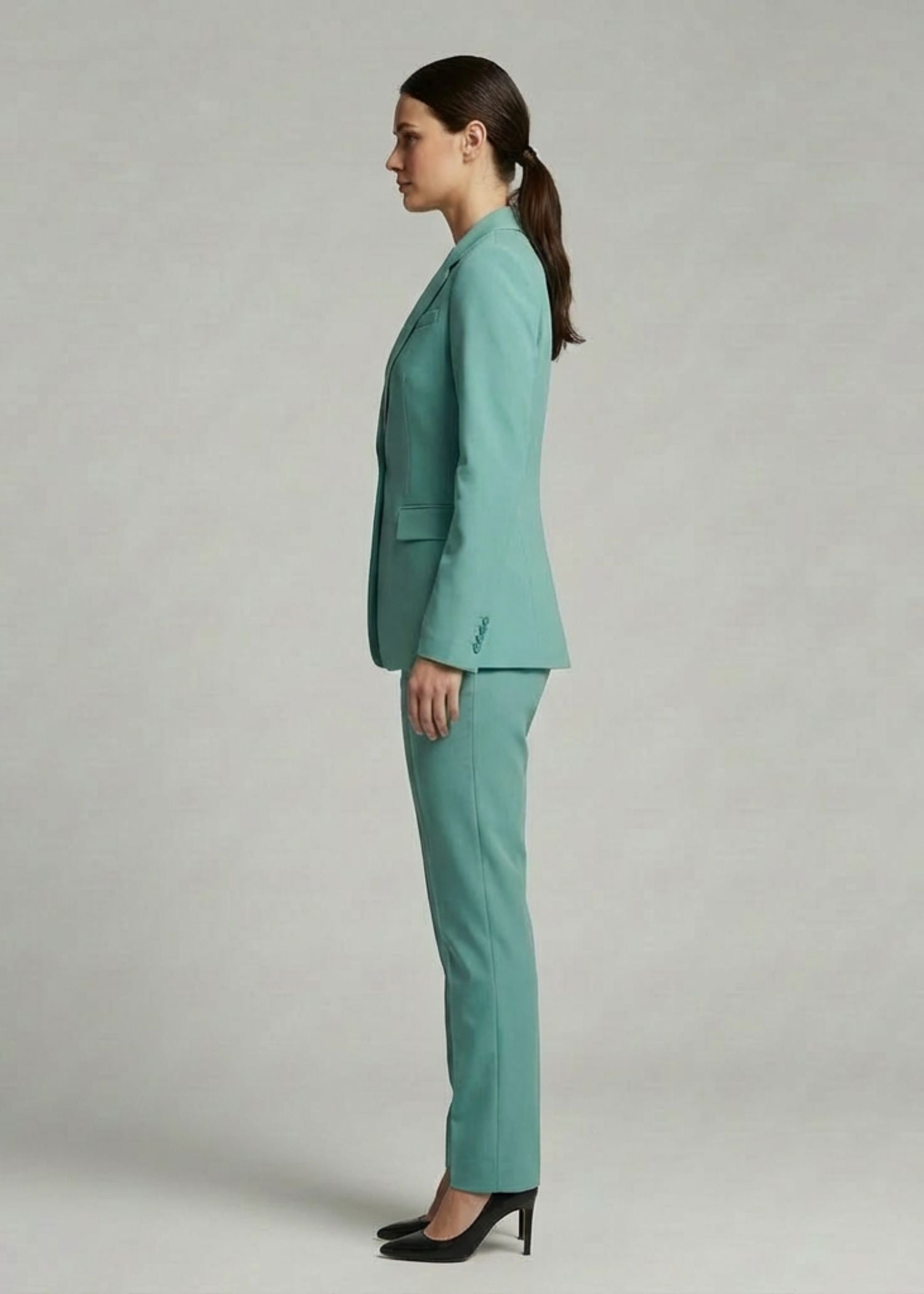 Notch lapel Suit in Aqua Green
