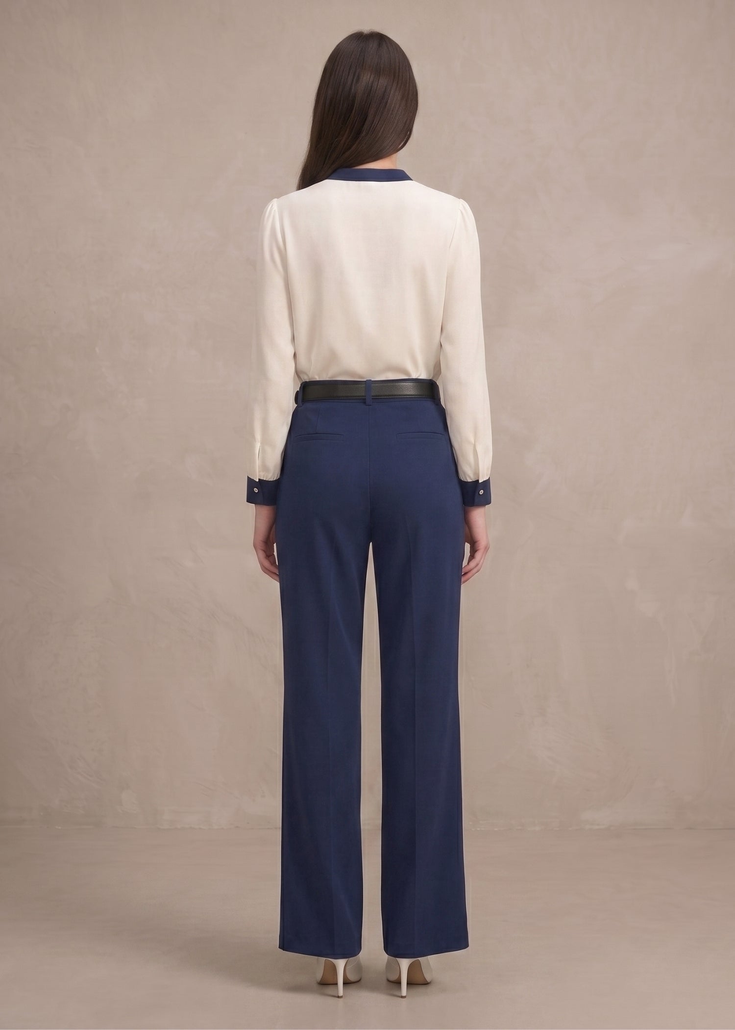 Off White Split Neck Top women