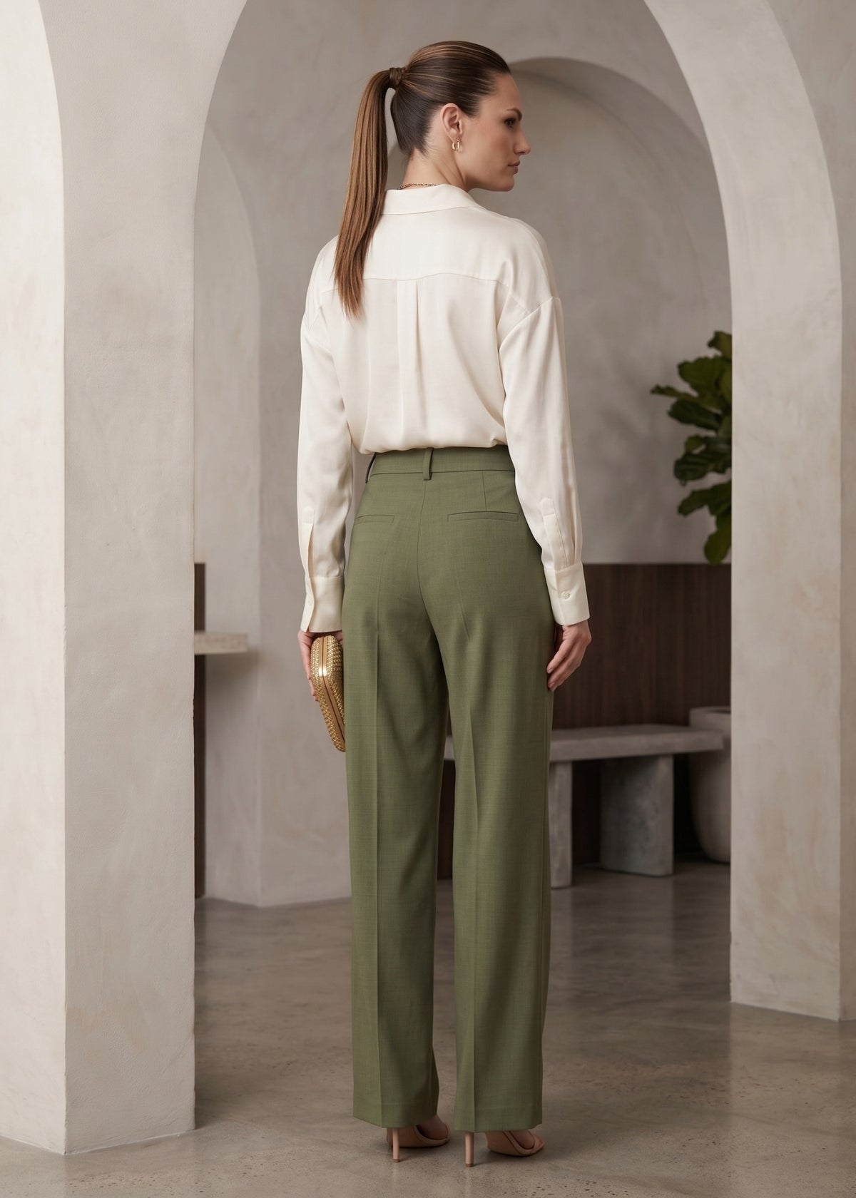 Ivory Oversized Button-Down Shirt