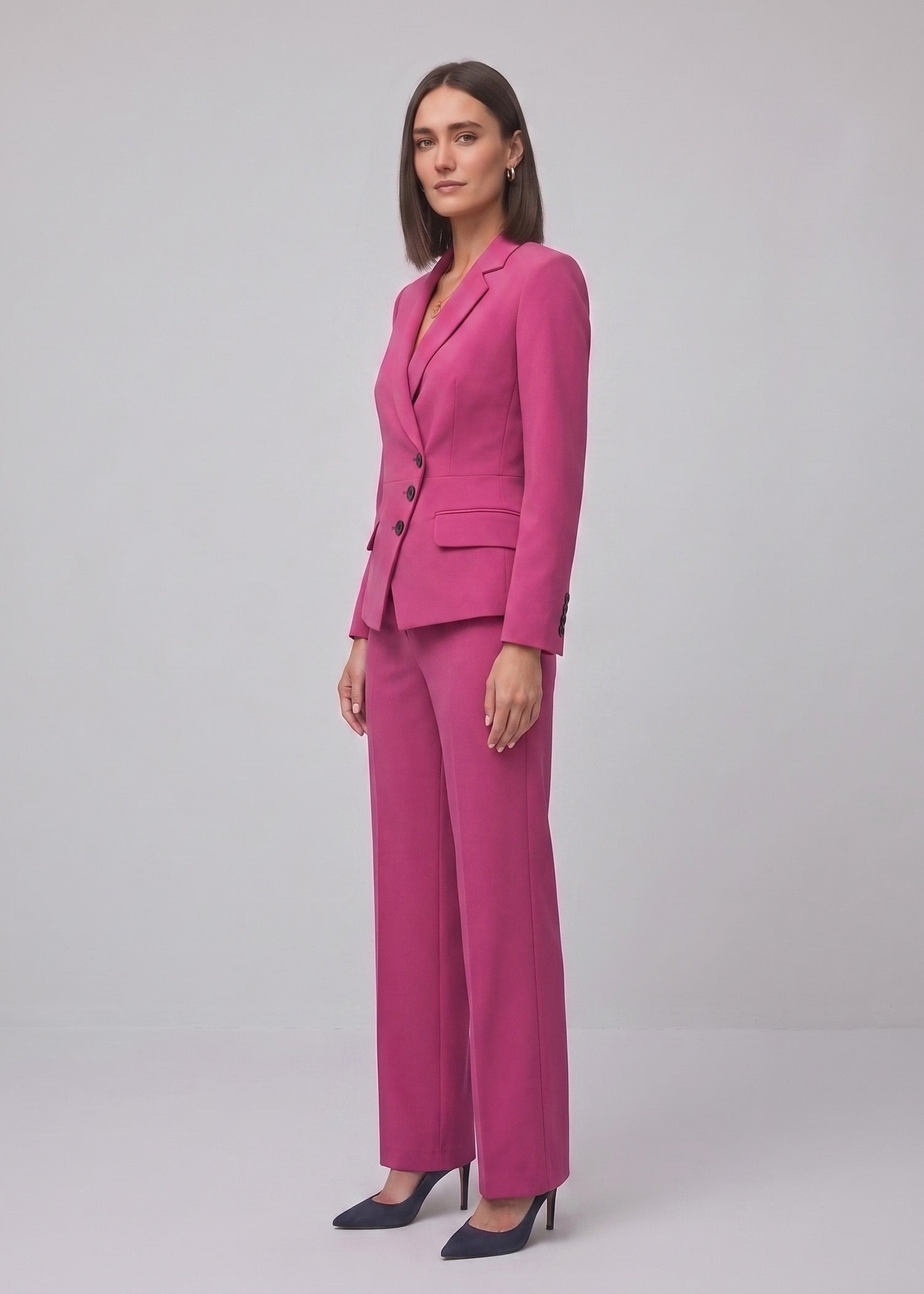 Office Suit in Bright Pink