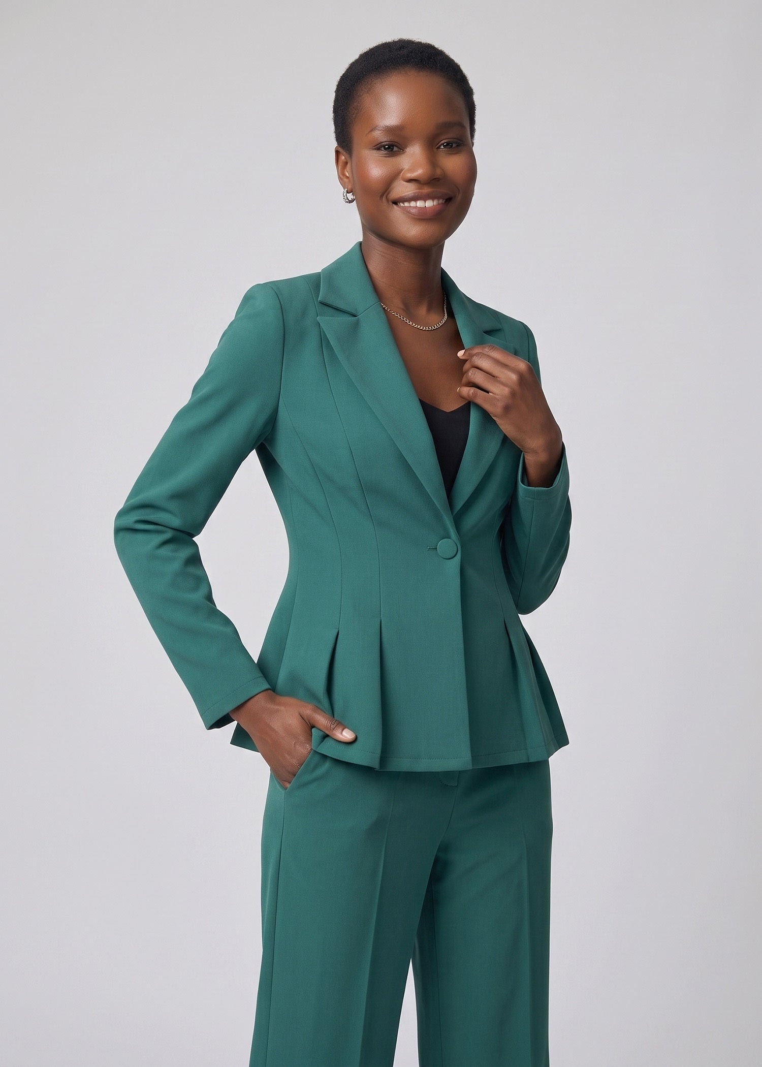 Office Suit in Deep Green