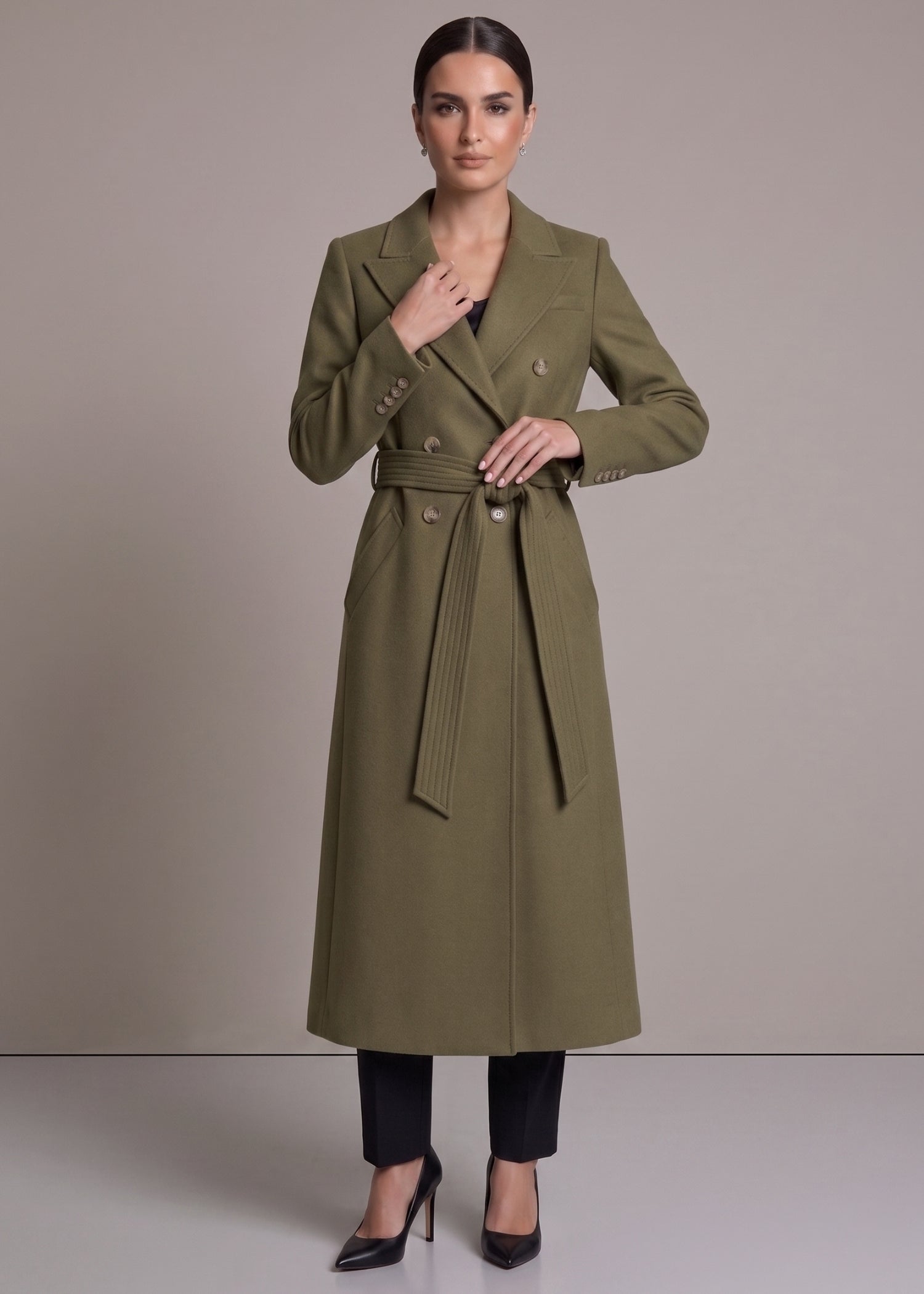 Olive Green Long Coat