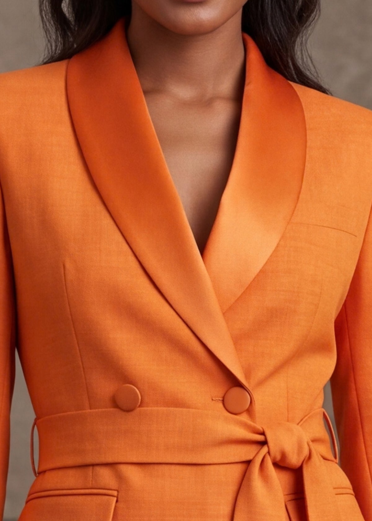 Oslo Wide Shawl Lapel Tuxedo in Orange