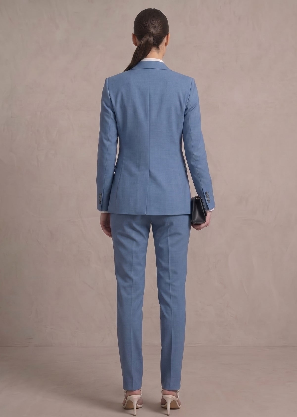 peak lapel two piece business suit 