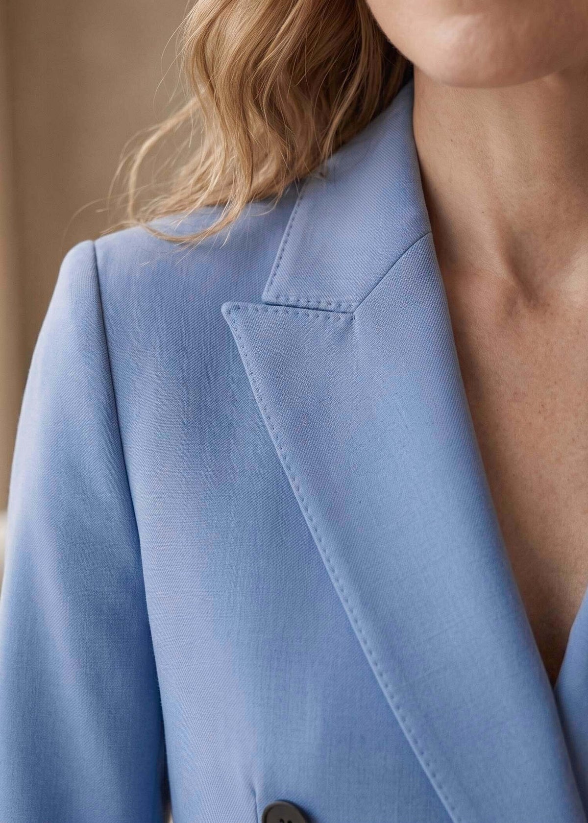 Peak Lapel Suit in Blue
