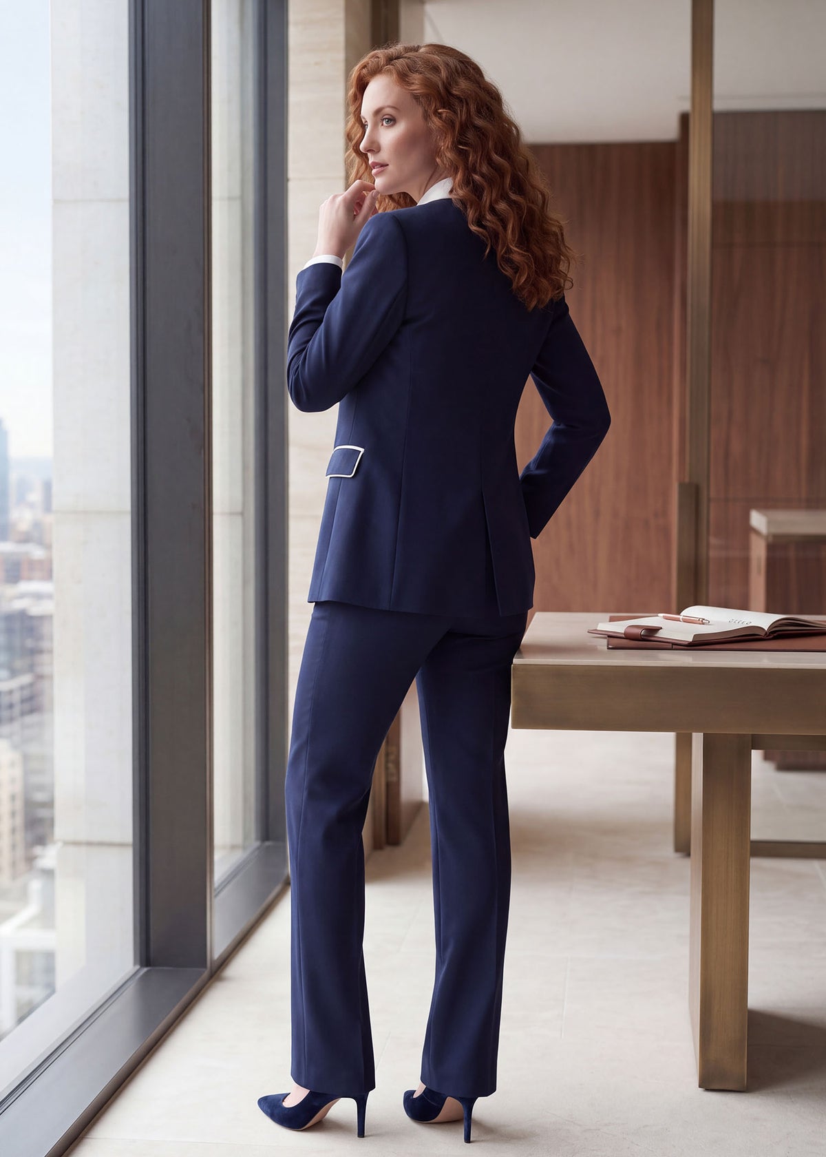Solenne Peak Lapel Three Piece Tuxedo