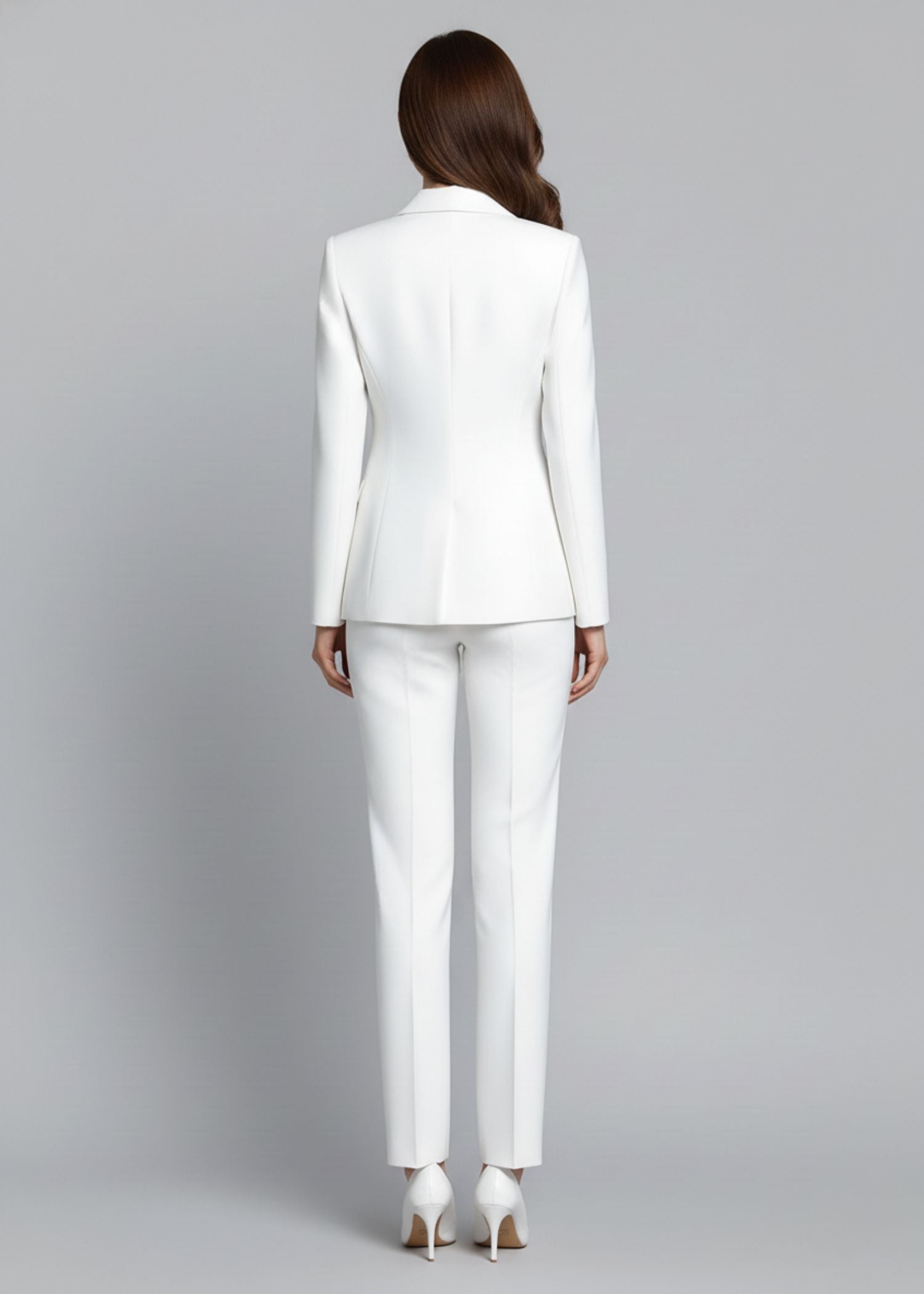 Malibu Peak Lapel Suit in White