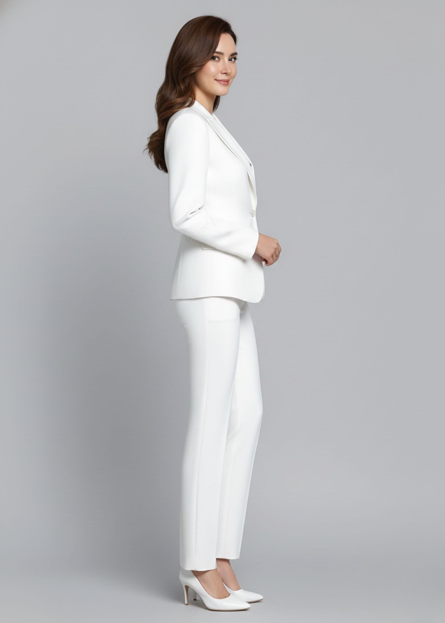 Malibu Peak Lapel Suit in White