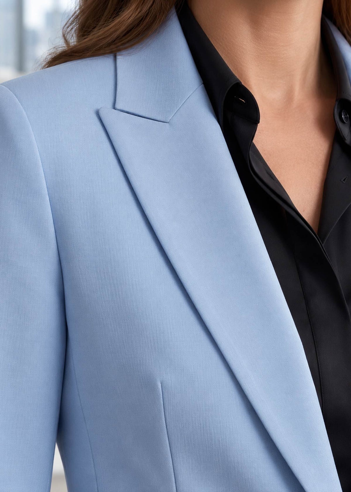 Peak lapel office wear suit