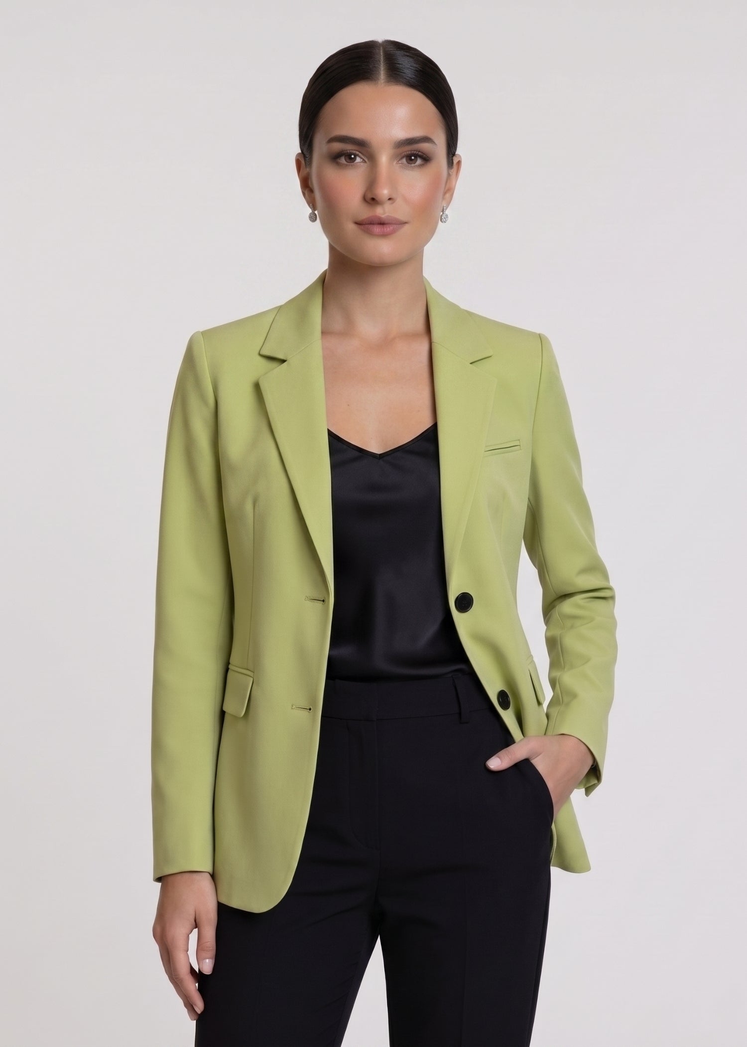 Phuket Light Olive Green Women Blazer
