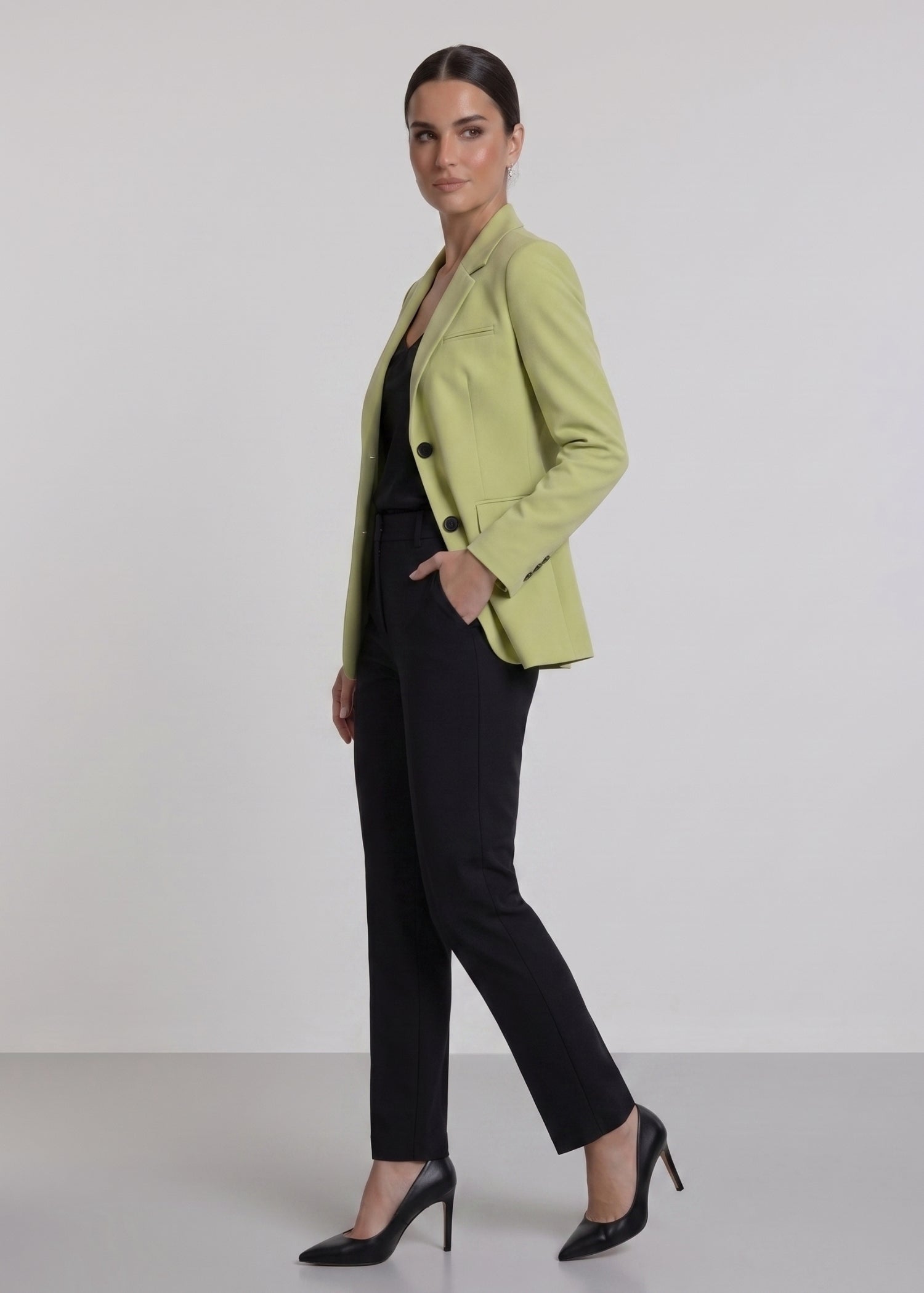 Phuket Light Olive Green Women Blazer
