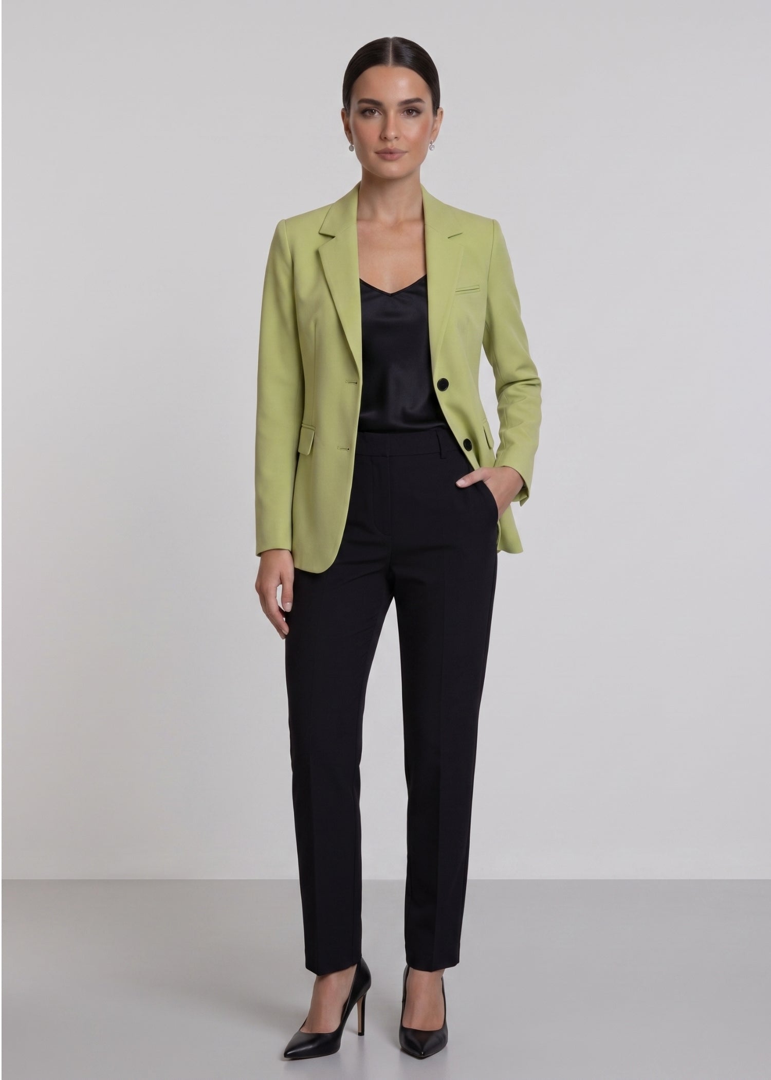 Phuket Light Olive Green Women Blazer

