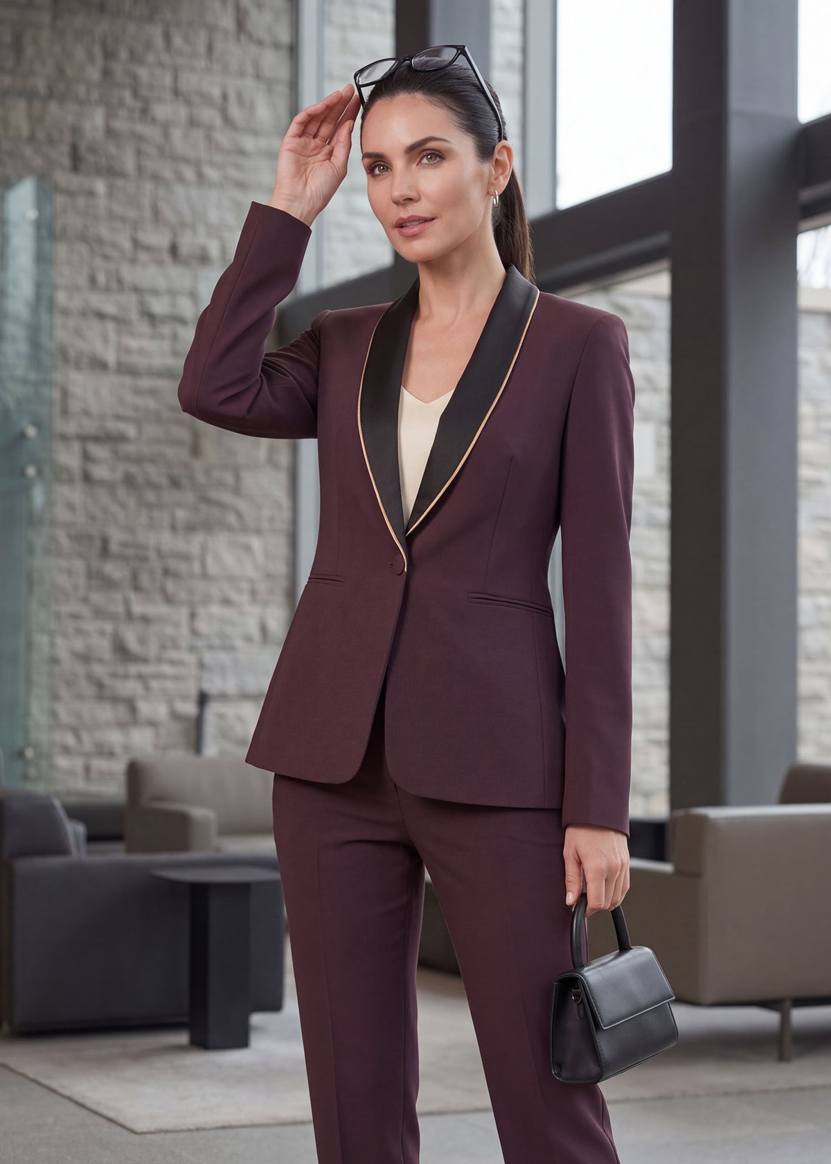 Piped Lapel Single Breasted Tuxedo