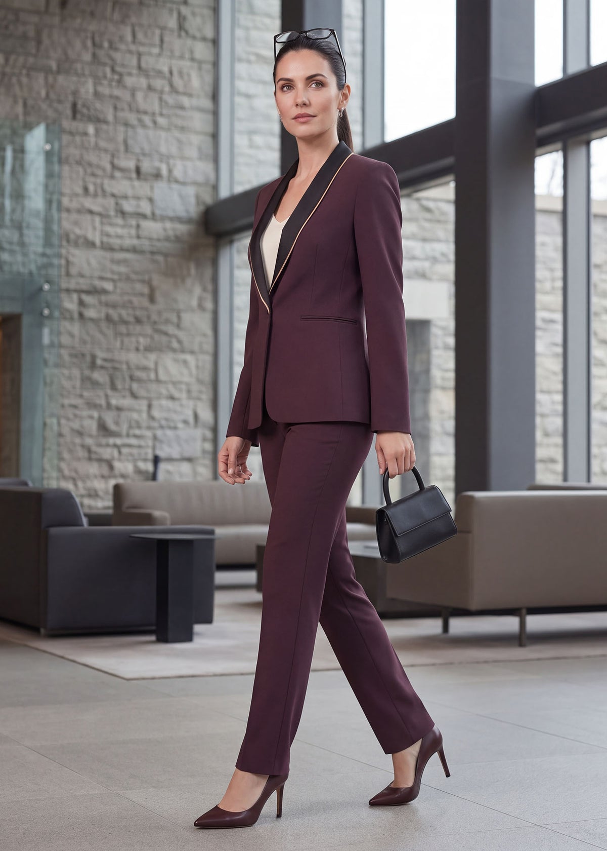 Piped Lapel Single Breasted Tuxedo