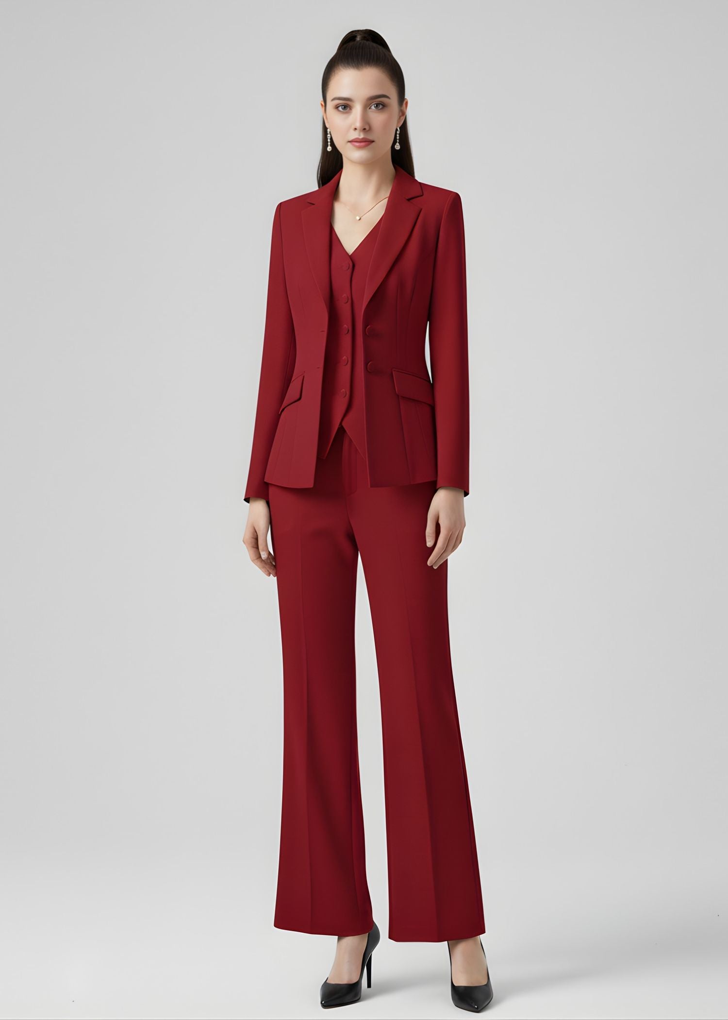 Polynesia Notch lapel Suit in Red 