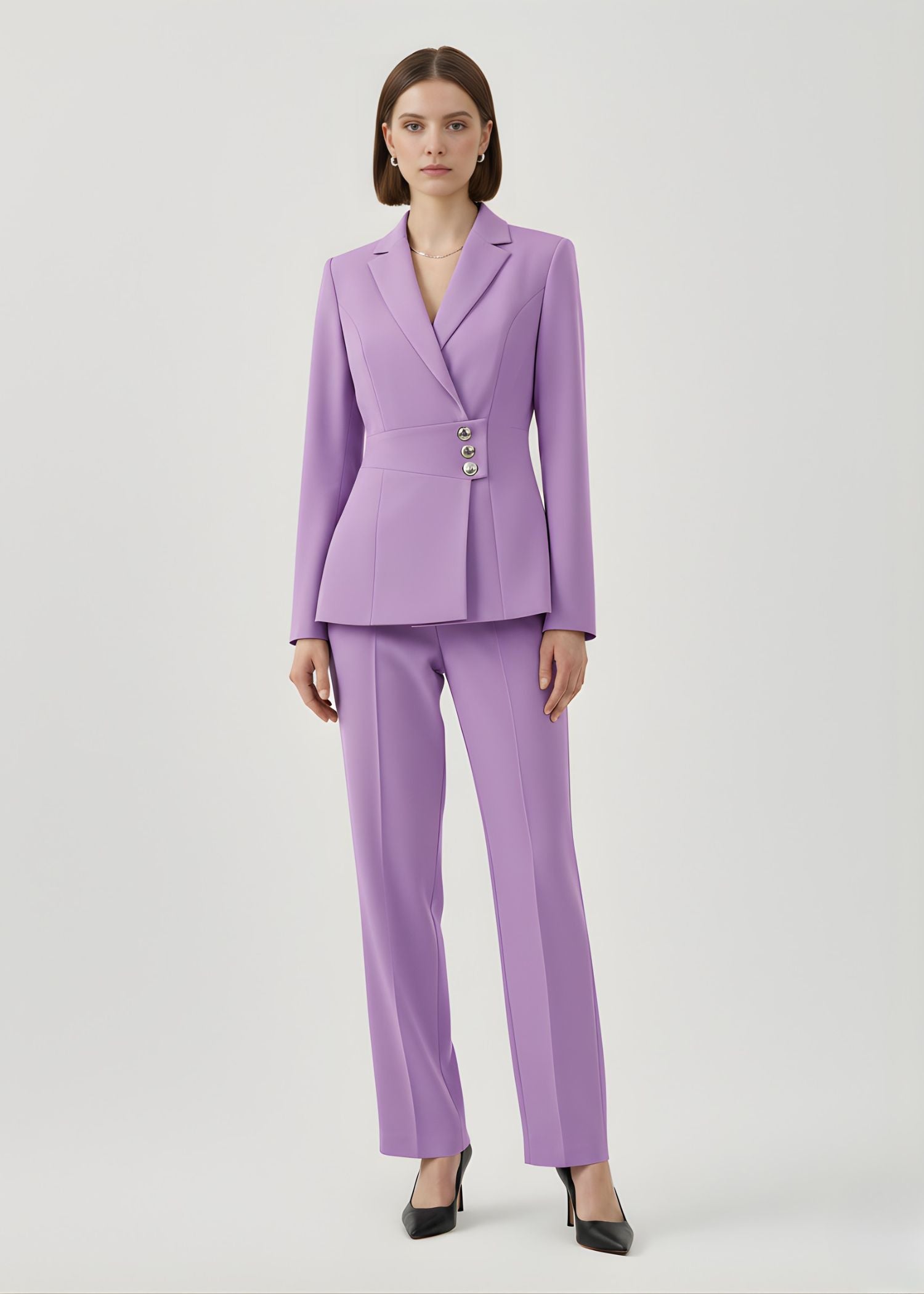 Portico Asymmetric Buttoned Suit