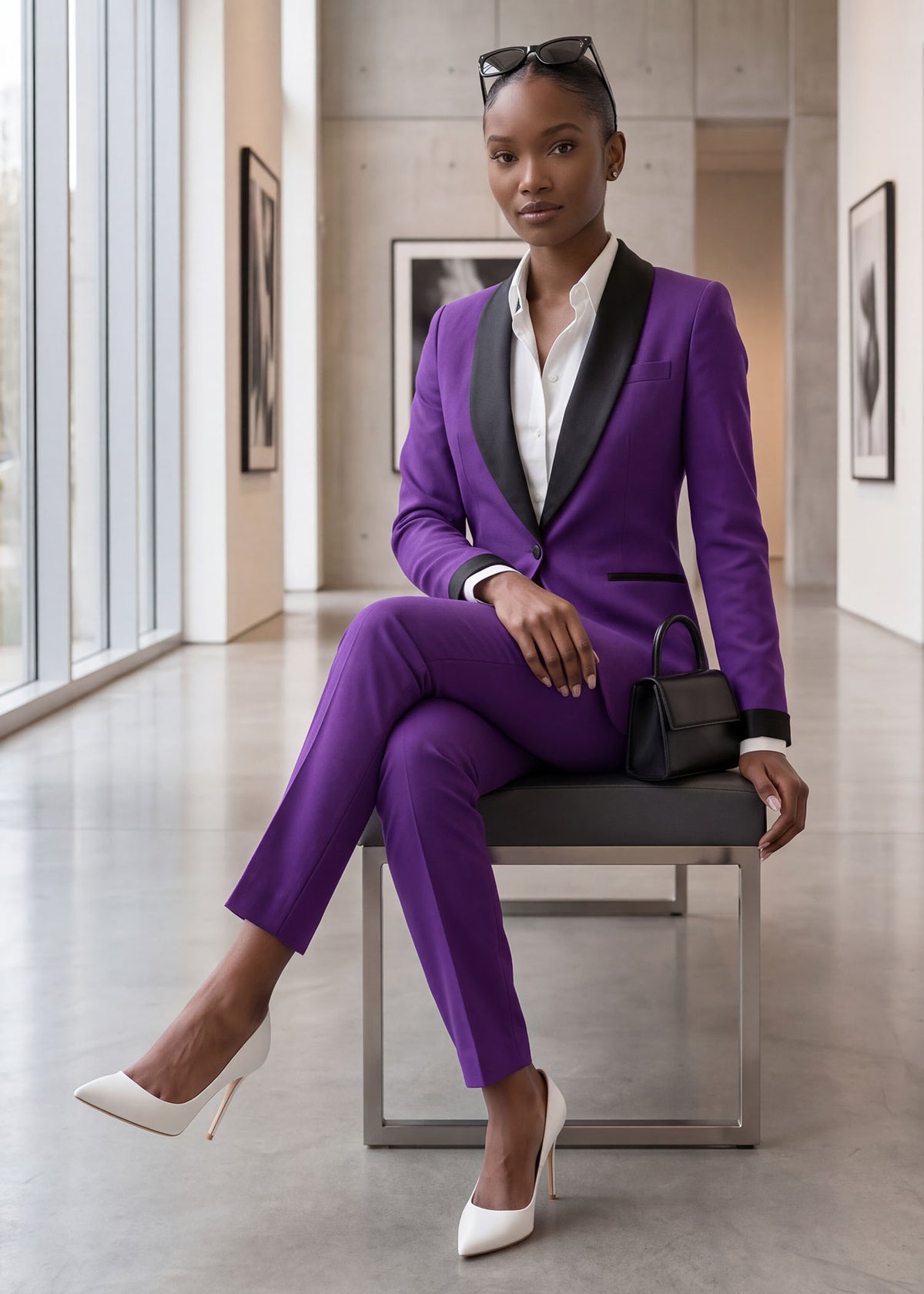 Portofino Shawl Lapel Tuxedo in Purple