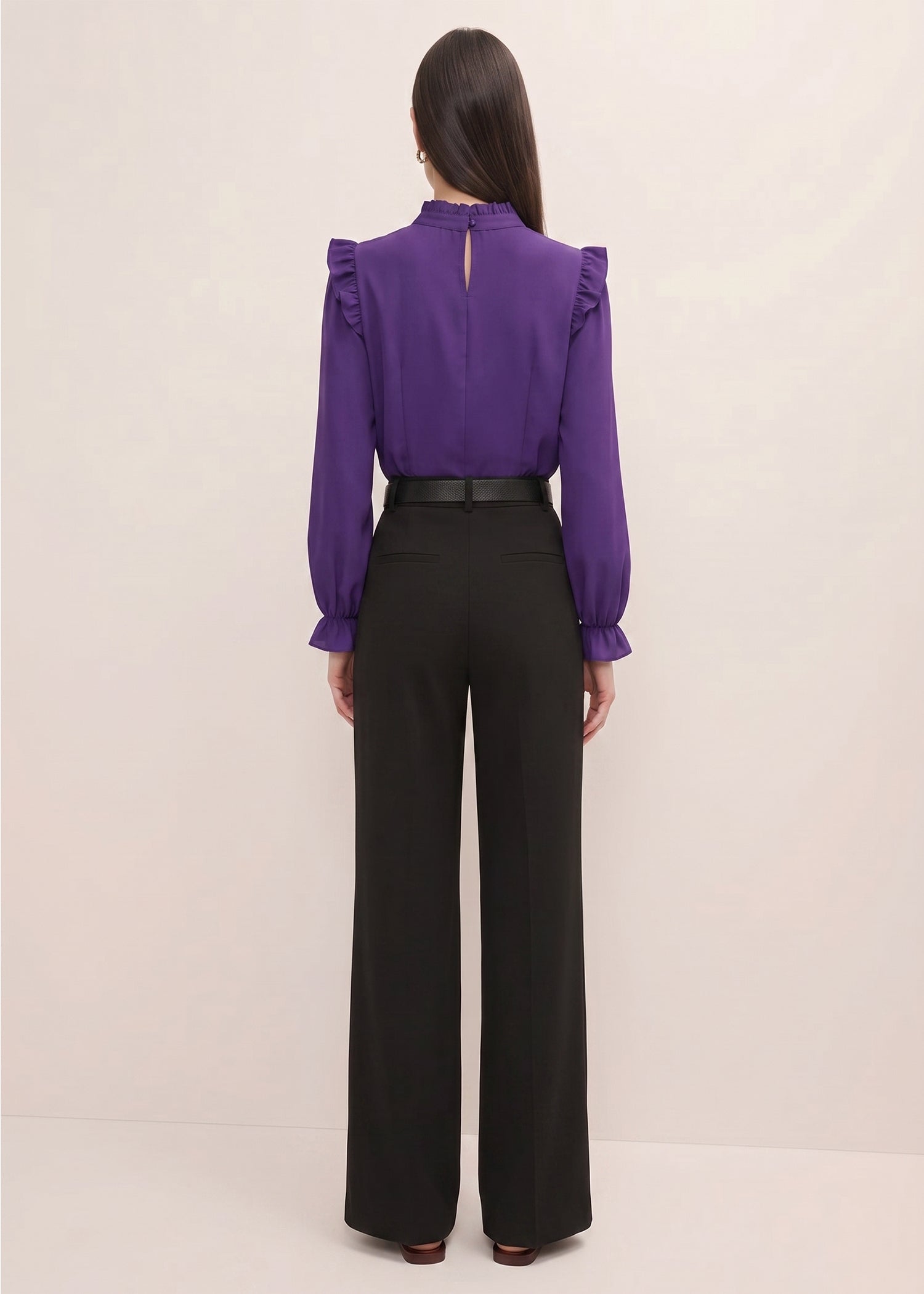 Purple Solid Blouse for Women
