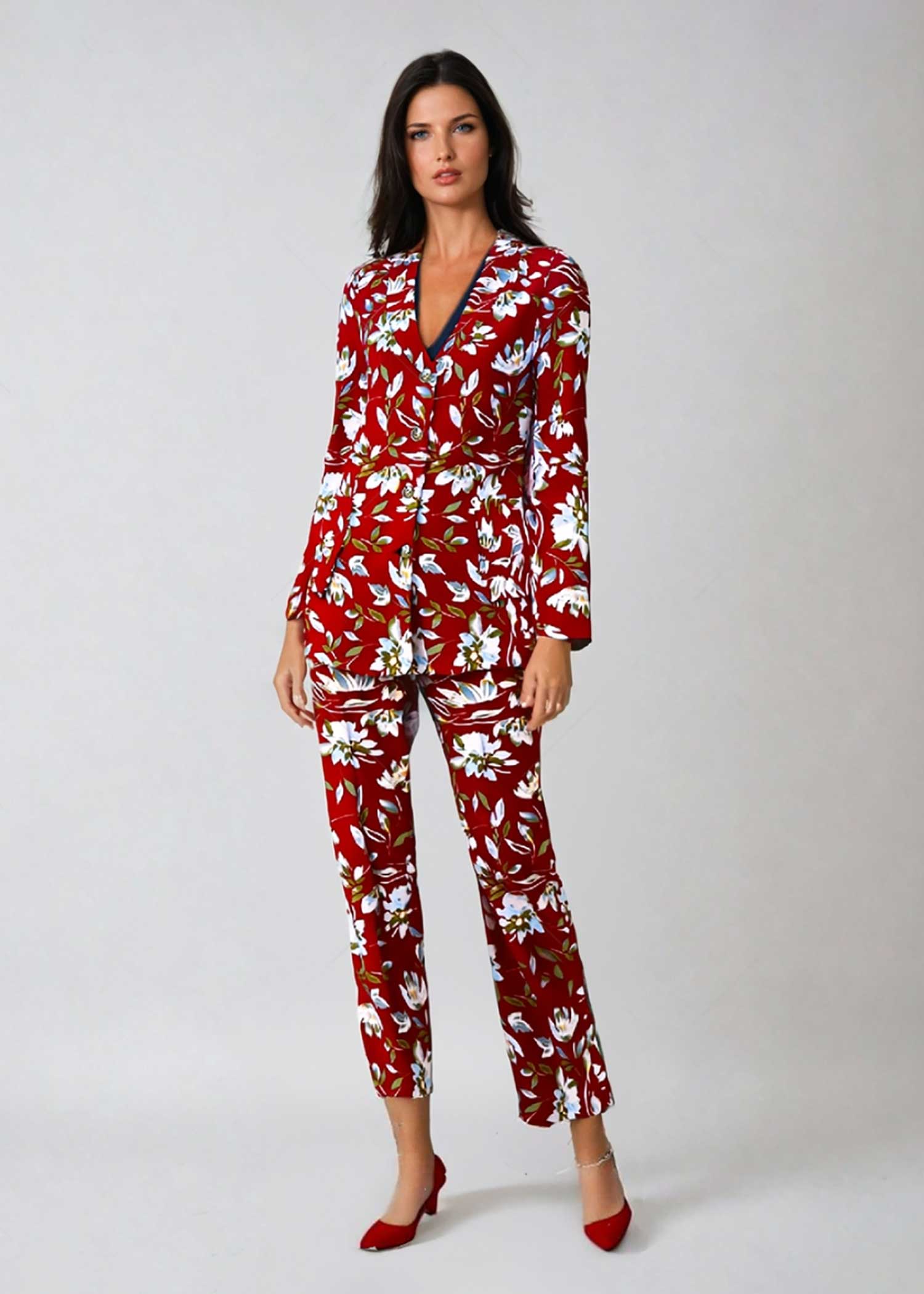 Red Floral Matching Separates - Romantic & Chic Set