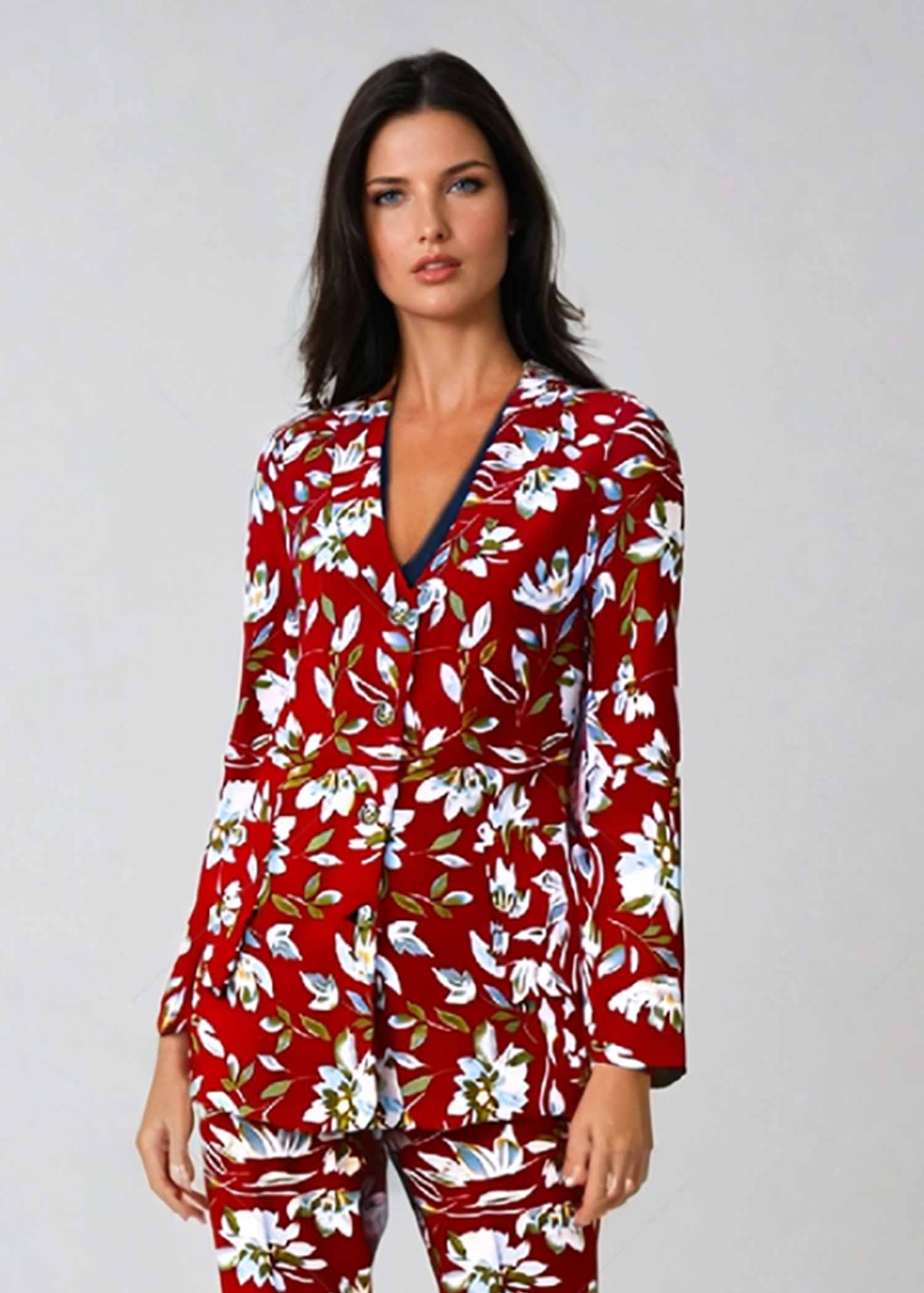 Red Floral Matching Separates - Romantic & Chic Set