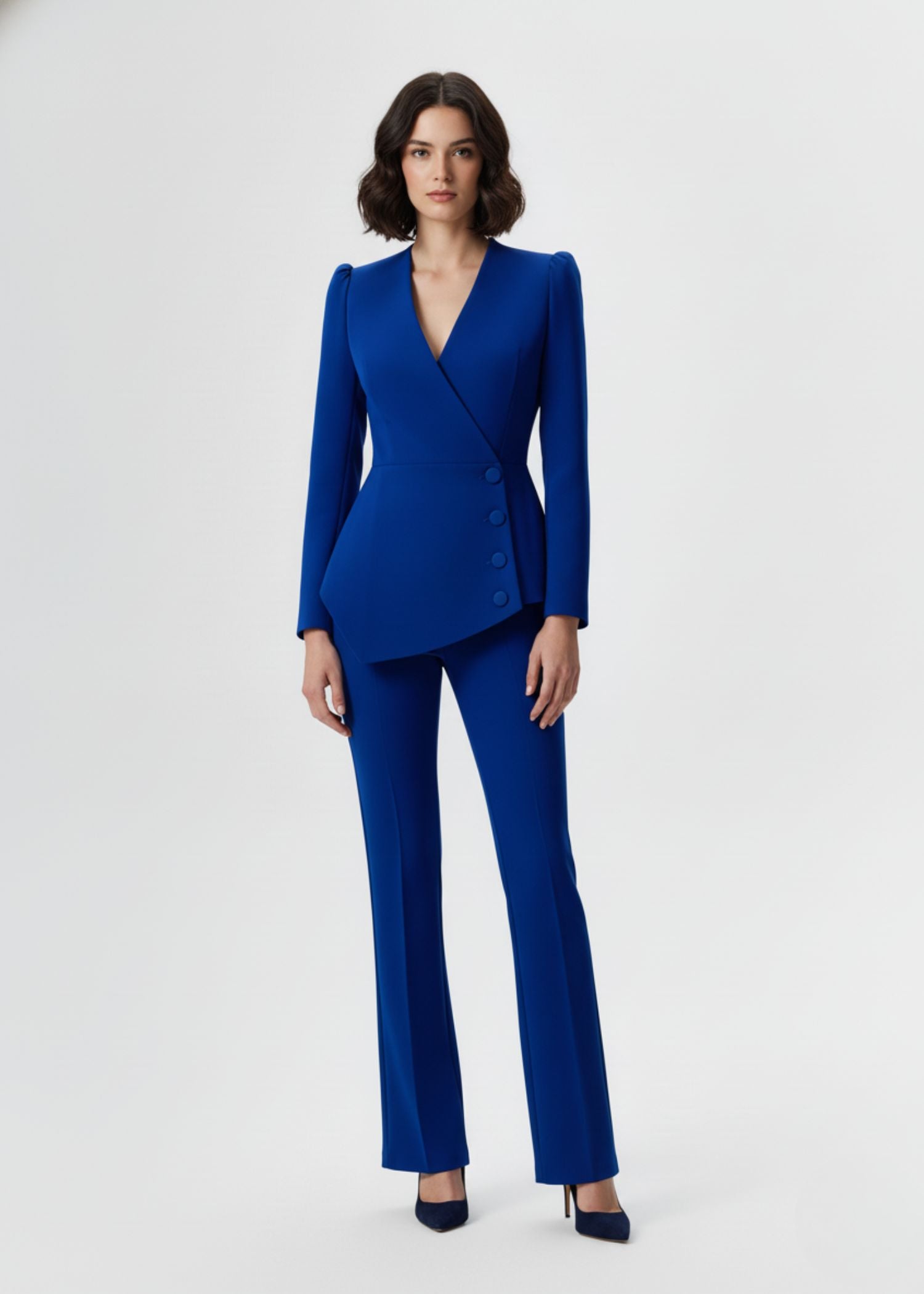 Royal Blue Angle Cut Suit