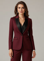 Seraphine Contrast Peak Satin Lapel Tuxedo