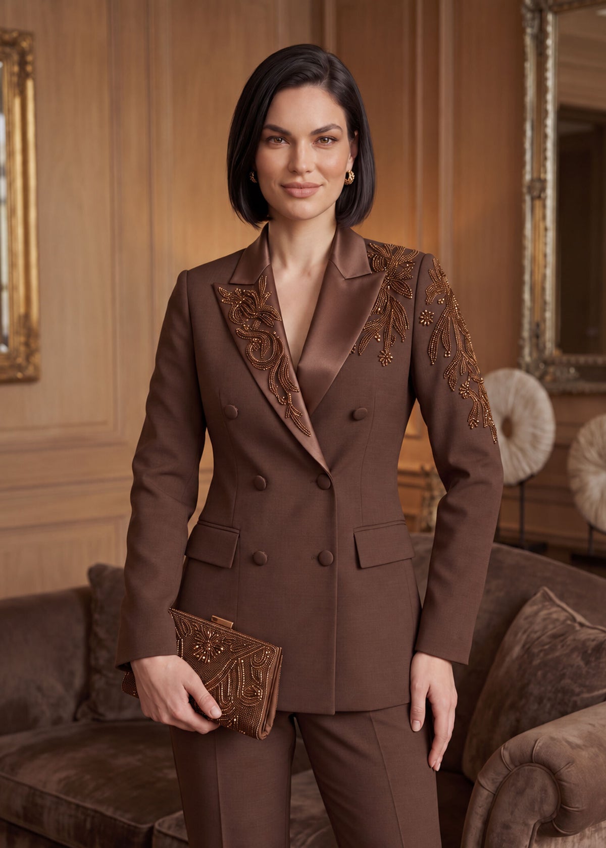 Seraphine Embellished Double Breasted Tuxedo