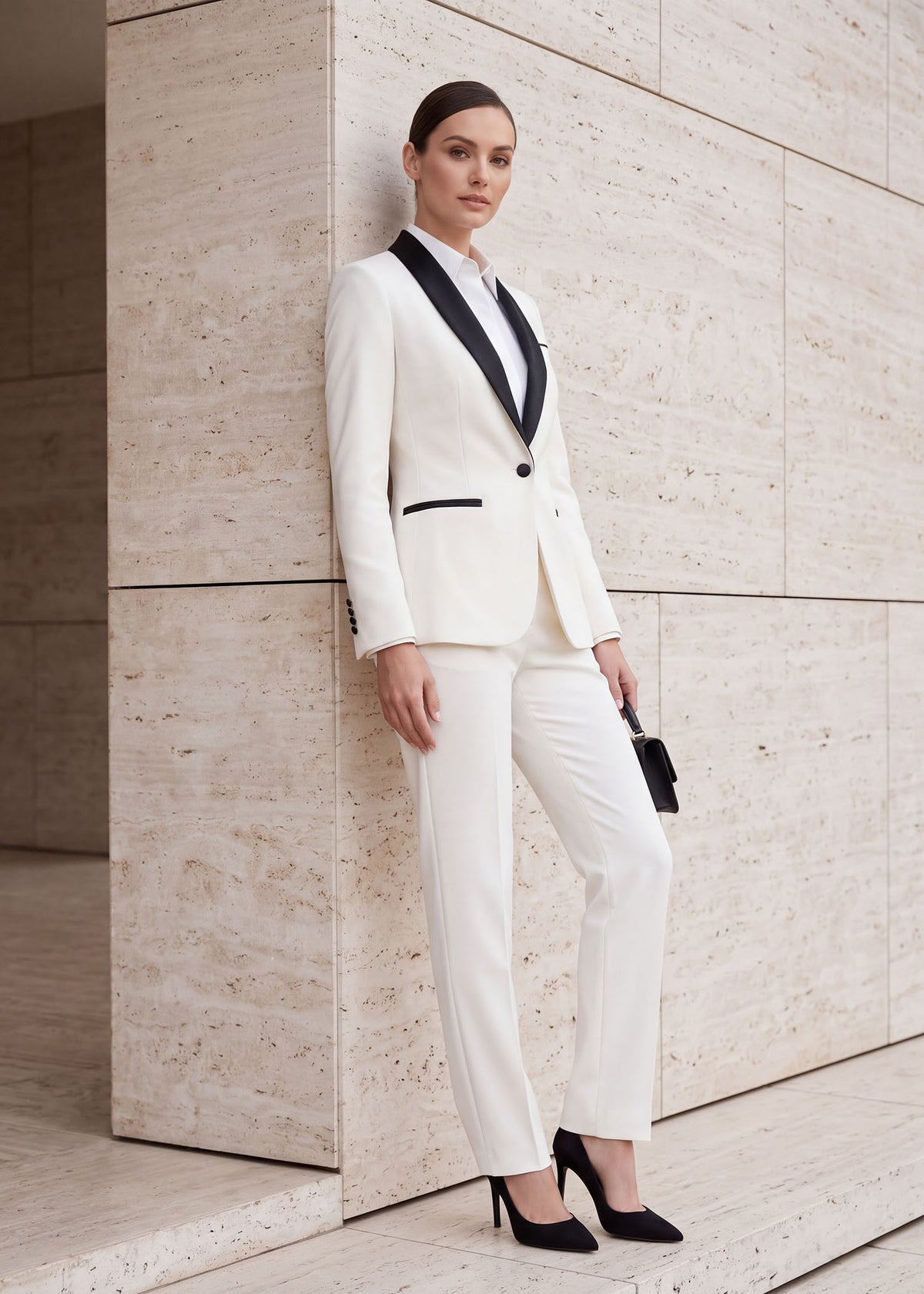Serenne Single Button Shawl Lapel Tuxedo