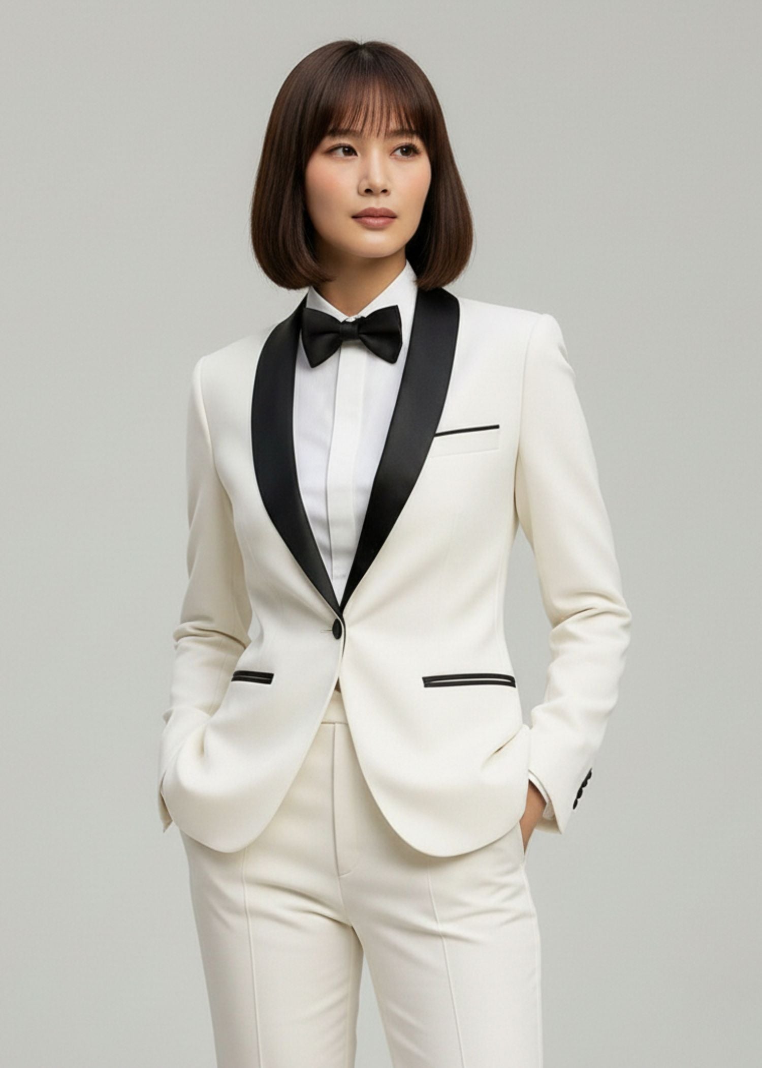 Serenne Single Button Shawl Lapel Tuxedo