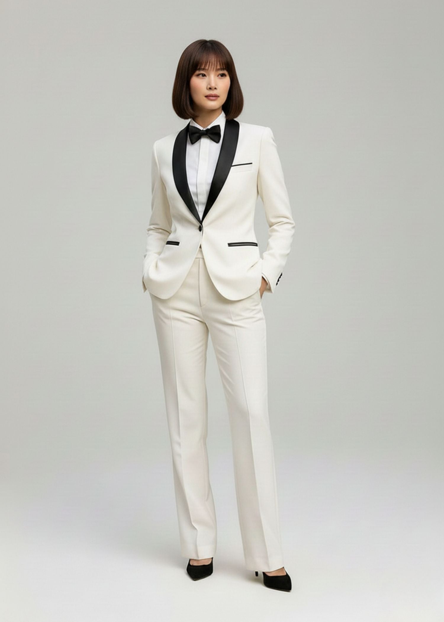Serenne Single Button Shawl Lapel Tuxedo