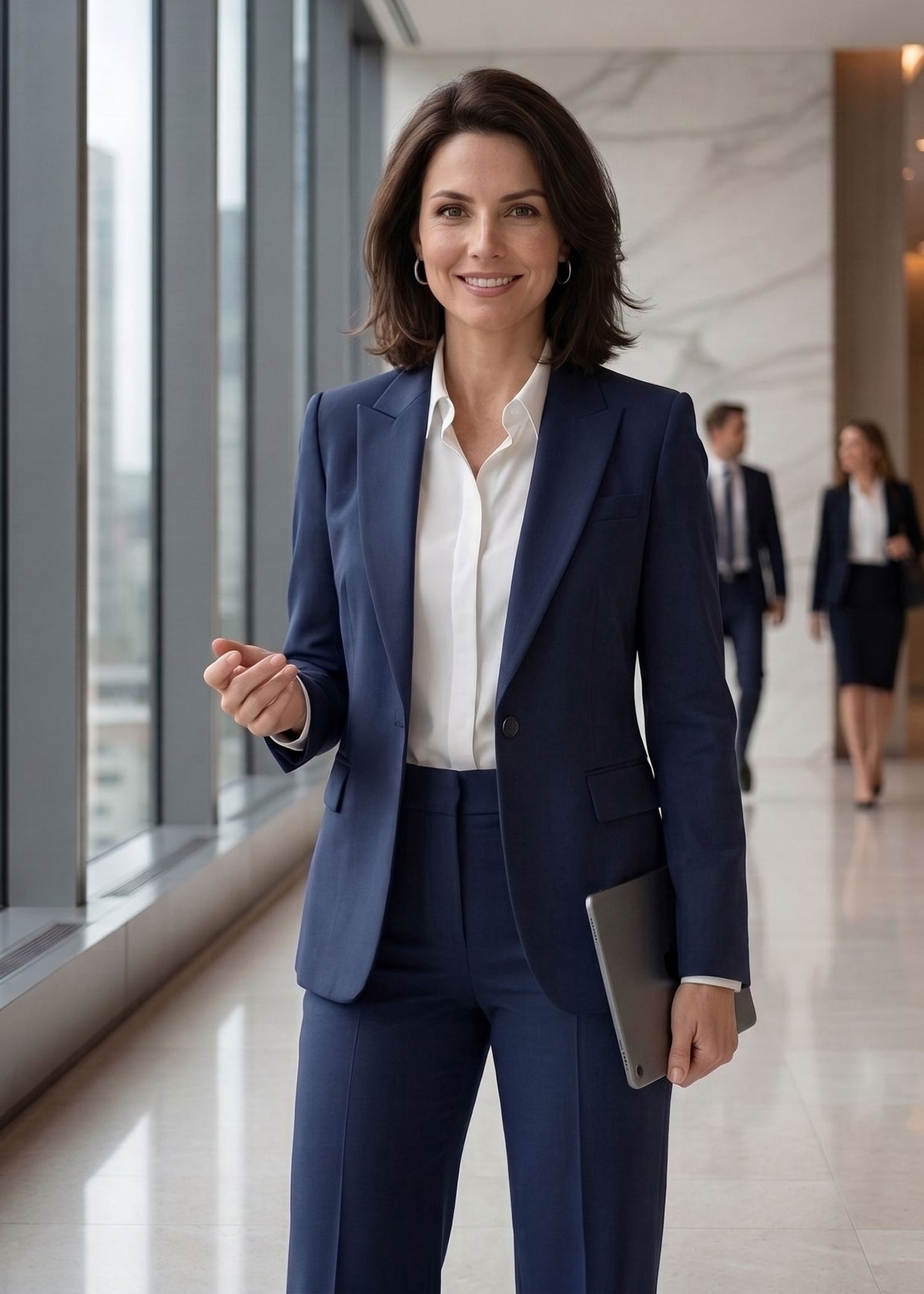 Single Breasted Two Piece Formal Workwear Suit For Women