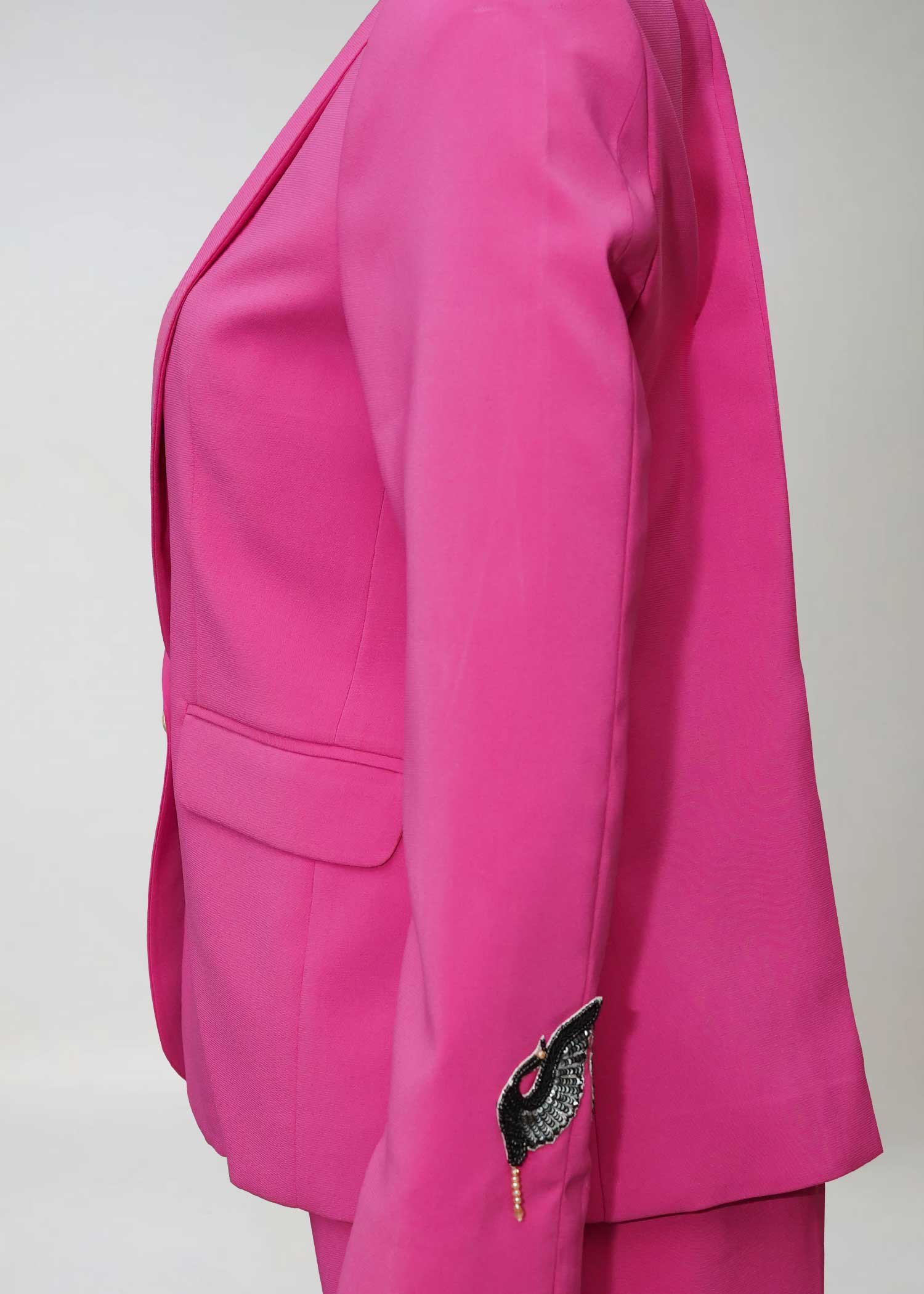 Single Breasted Suit in Hot Pink 