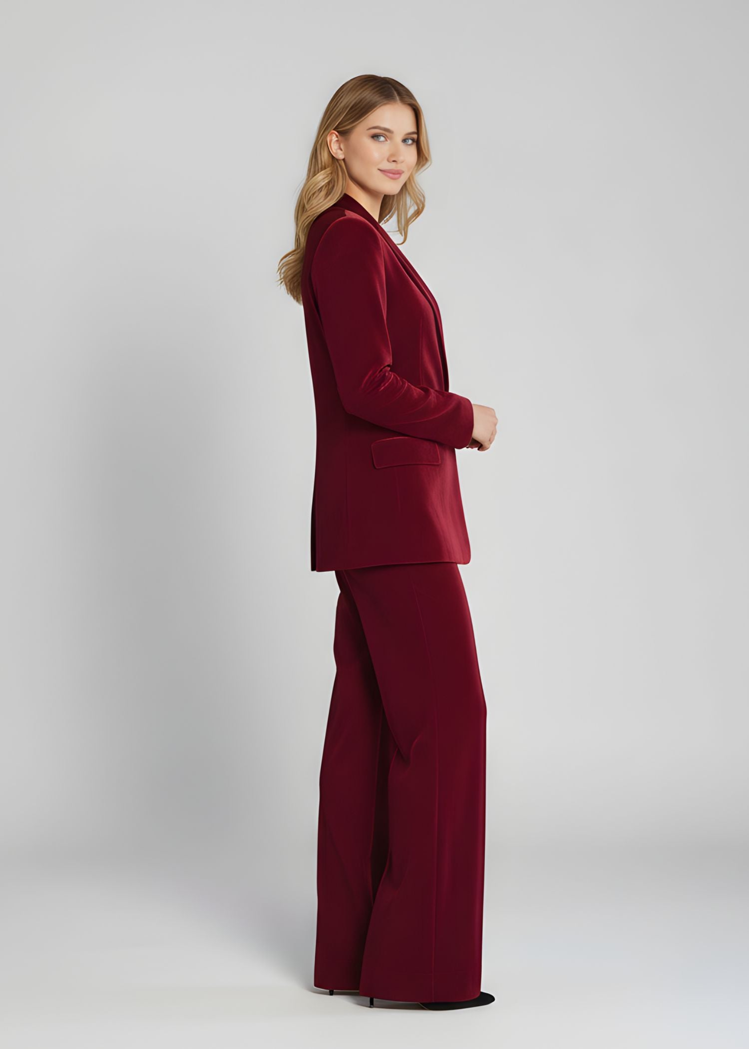 Single button Suit in Red