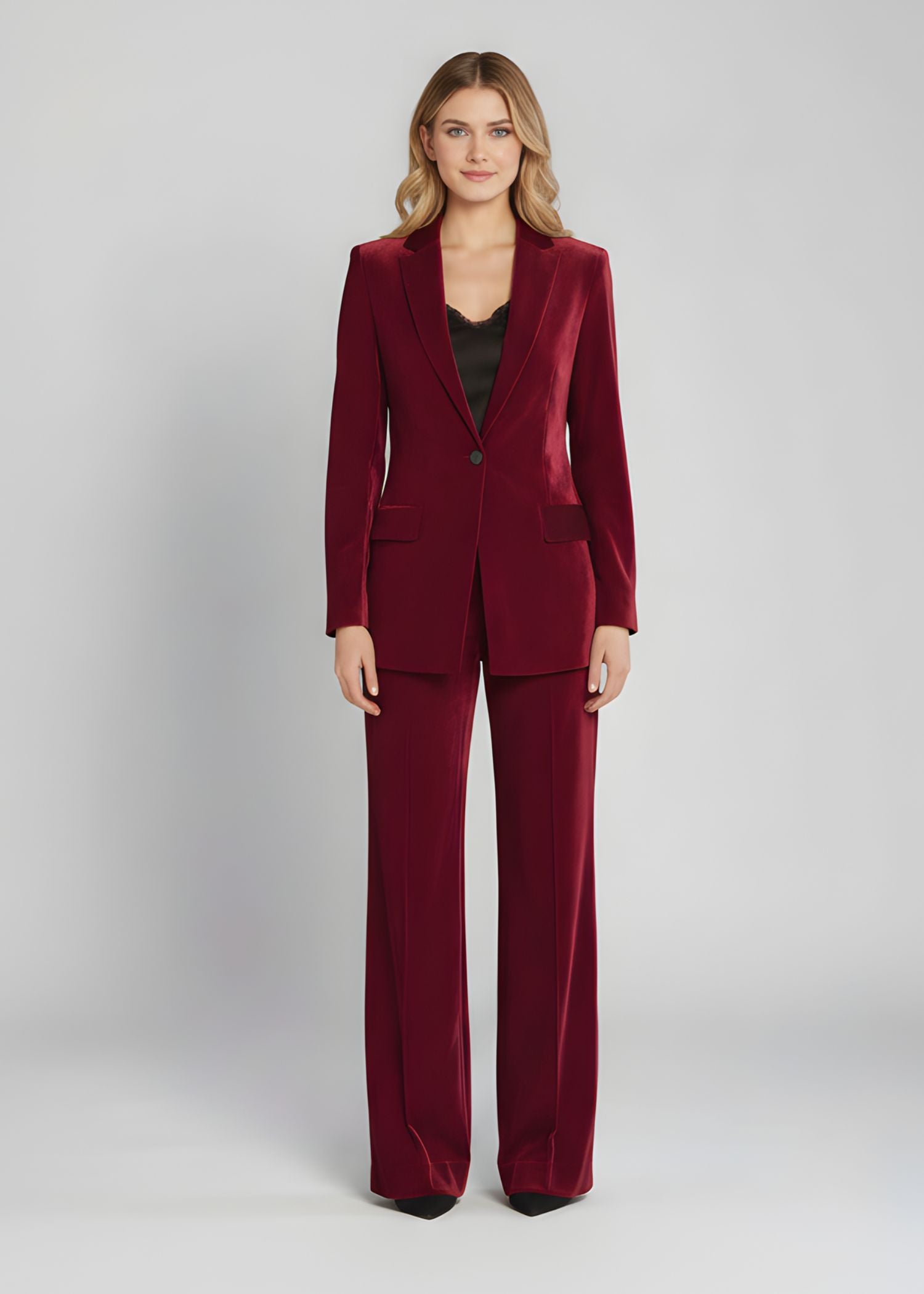 Atacama Single button Suit in Red