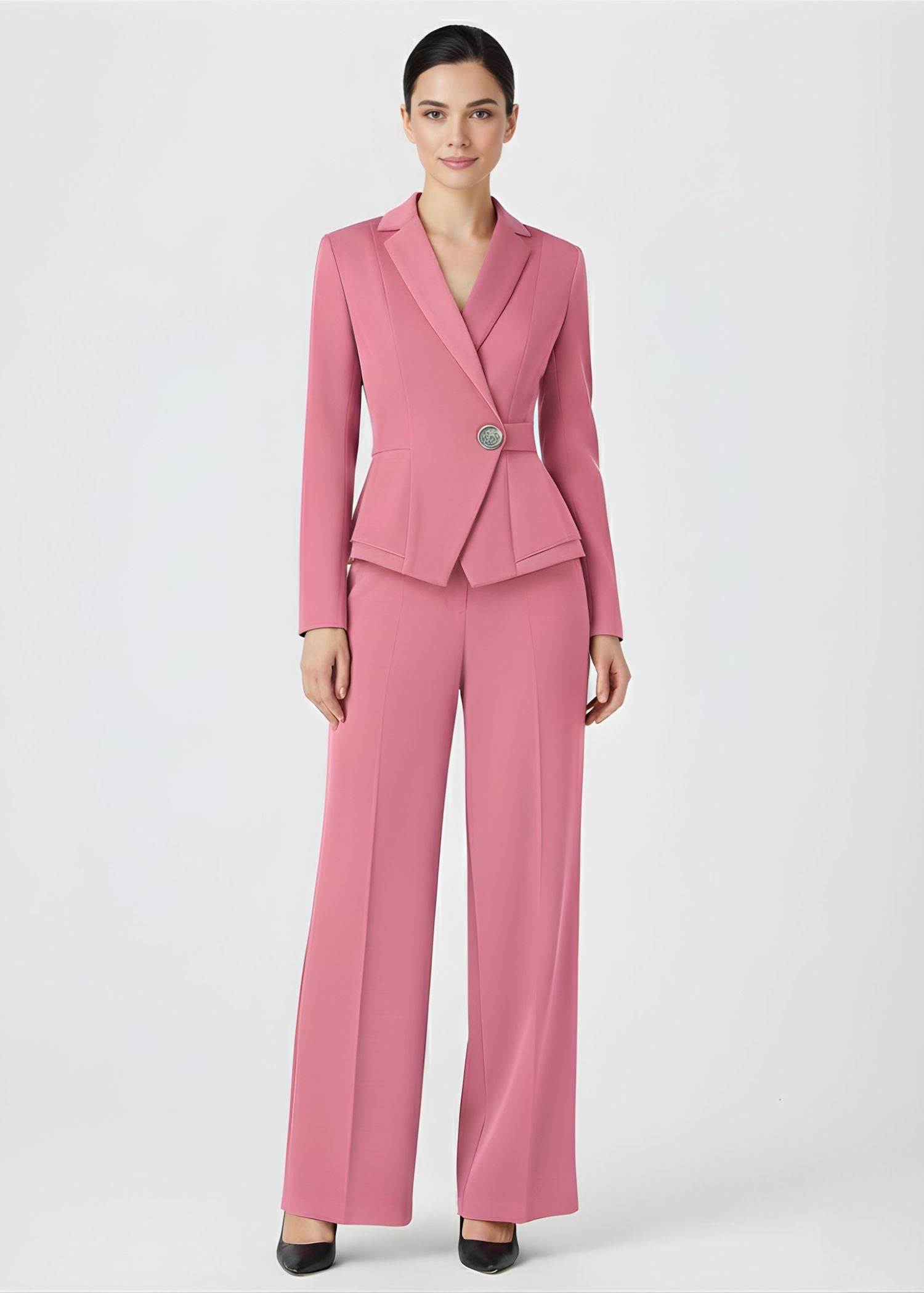  Single button wrap tuxedo 